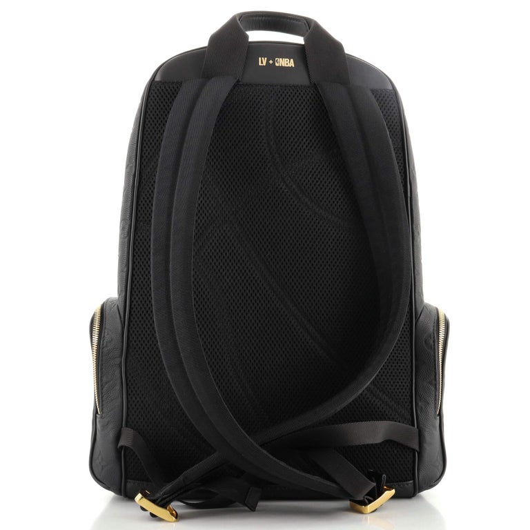 Louis Vuitton X NBA Basketball Backpack Ball Grain Leather Black