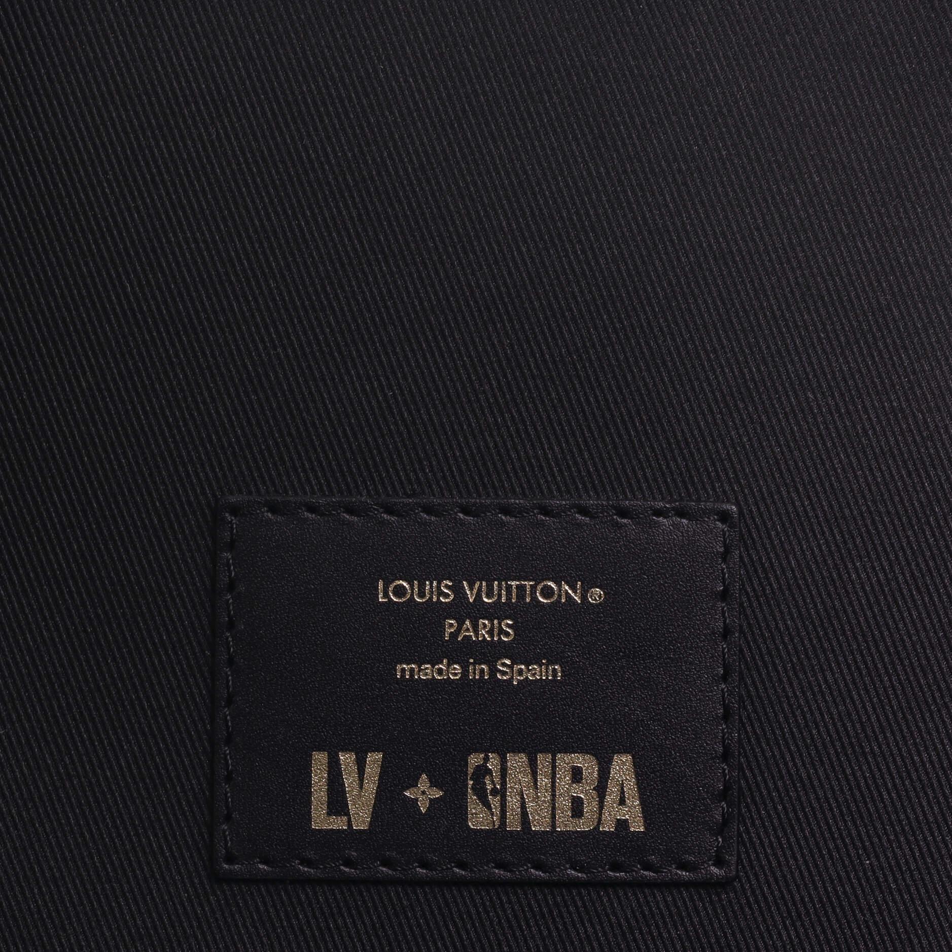 Black Louis Vuitton LV x NBA Backpack Printed Monogram Embossed Leather