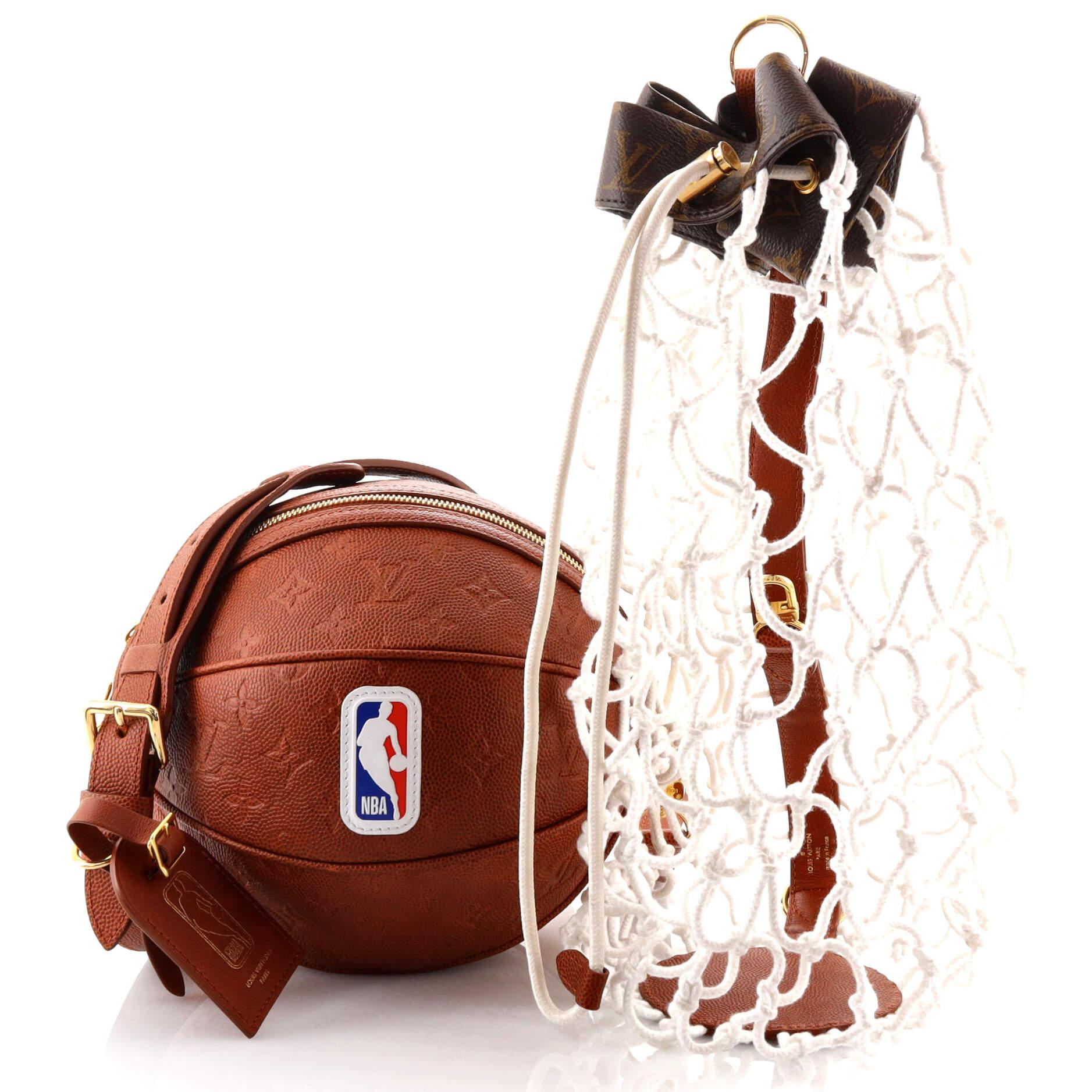 Women's or Men's Louis Vuitton LV x NBA Ball in Basket Bag Monogram Embossed Leather