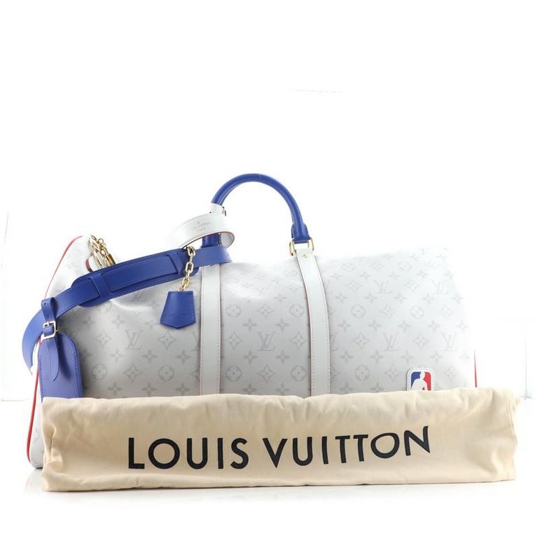 Louis Vuitton LV x NBA Monogram Antarctica Keepall Bandouliere 55 Duffle  92lk425 For Sale at 1stDibs