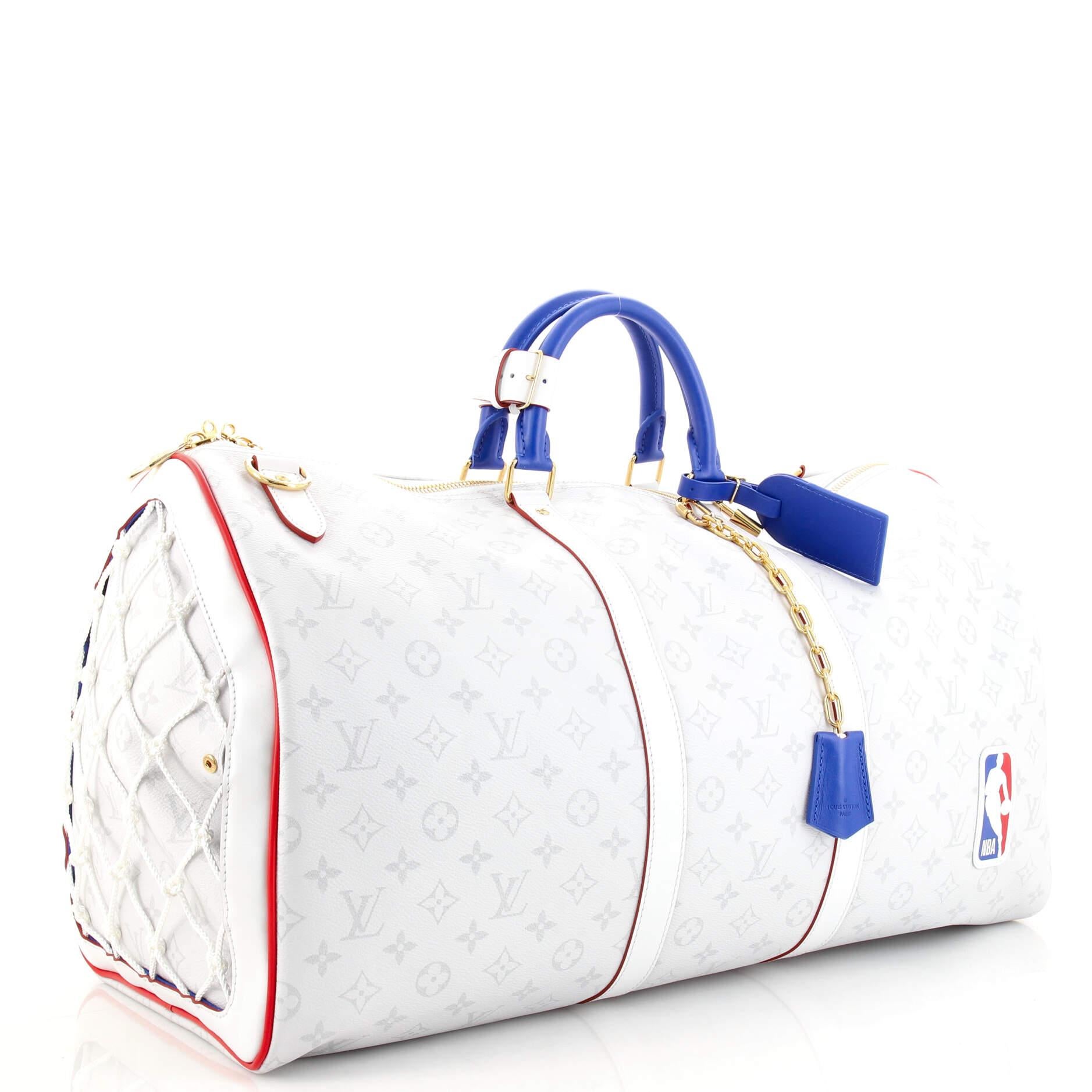 Gray Louis Vuitton LV x NBA Basketball Keepall Bandouliere Bag Monogram Antarc