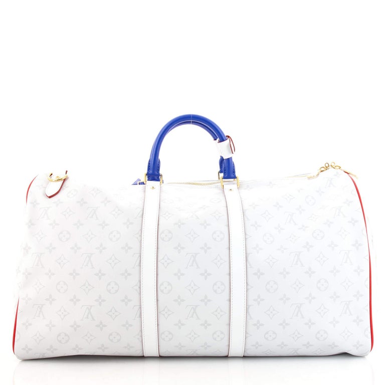 Louis Vuitton Keepall Bandouliere 55 NBA LV White Basketball Weekend Travel  Bag