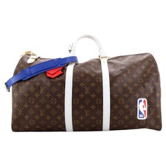 Louis Vuitton LV x NBA Brown Monogram Red White Blue Logo Bifold