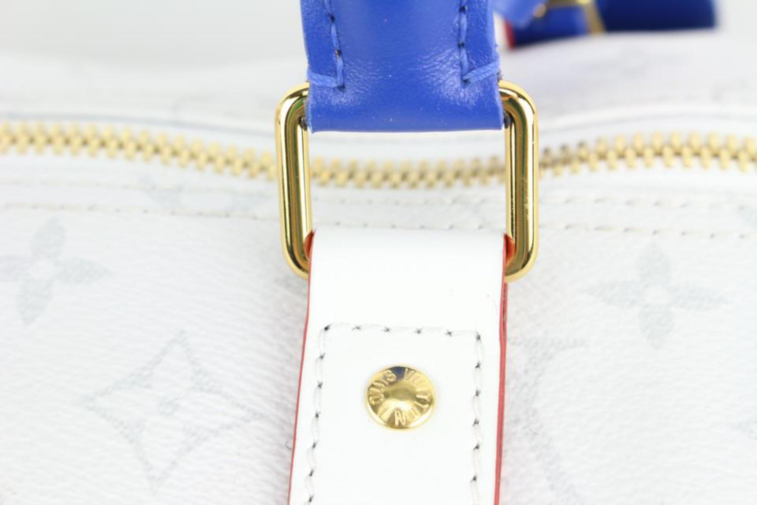 Women's Louis Vuitton LV x NBA Monogram Antarctica Keepall Bandouliere 55 Duffle 92lk425 For Sale