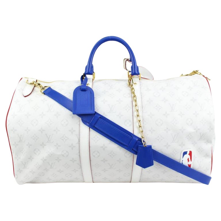 Louis Vuitton LV x NBA Monogram Antarctica Keepall Bandouliere 55 Duffle 92lk425 For Sale at 1stDibs