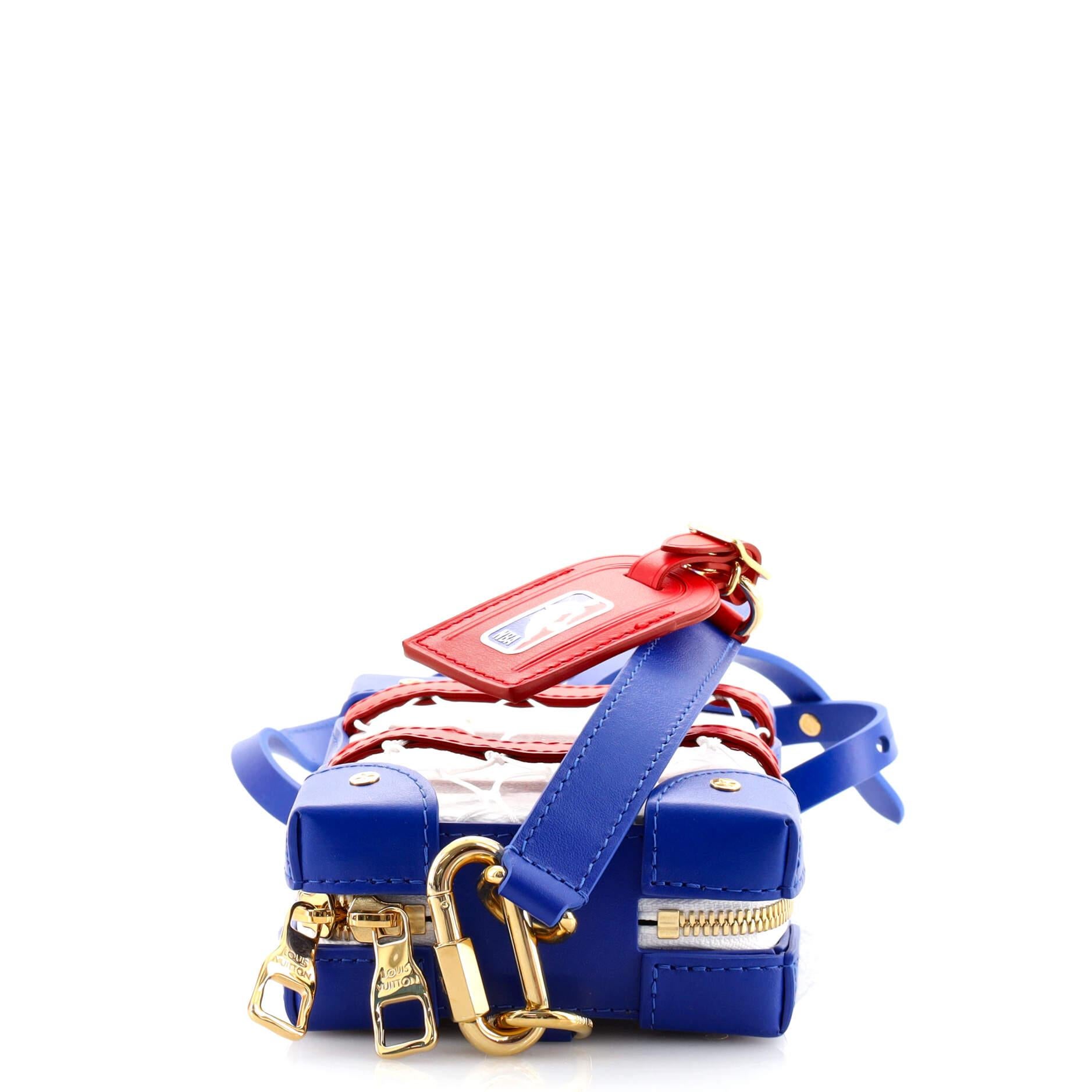 Louis Vuitton LV x NBA Soft Trunk Phone Box Monogramm Antarctica Segeltuch für Damen oder Herren