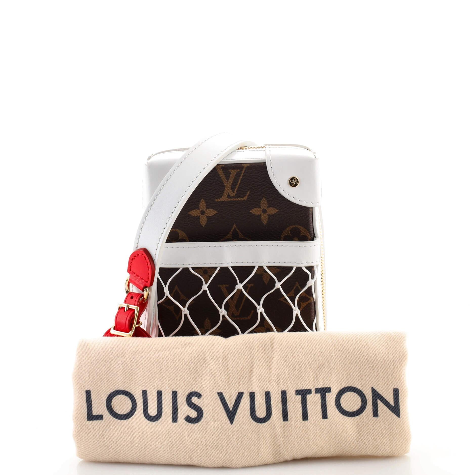 Louis Vuitton X NBA Brown White Monogram Canvas Soft Trunk Phone Box at  1stDibs