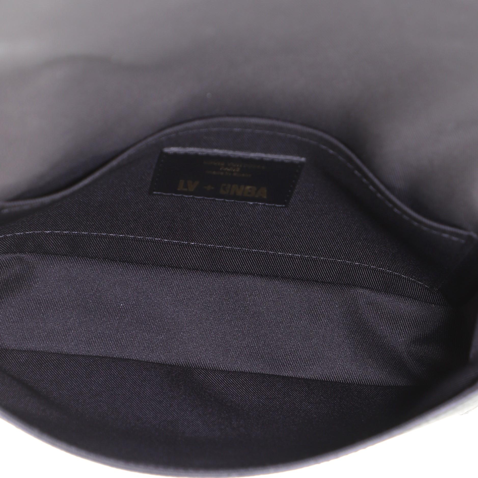 Black Louis Vuitton LV x NBA Studio Messenger Bag Monogram Empreinte Leather