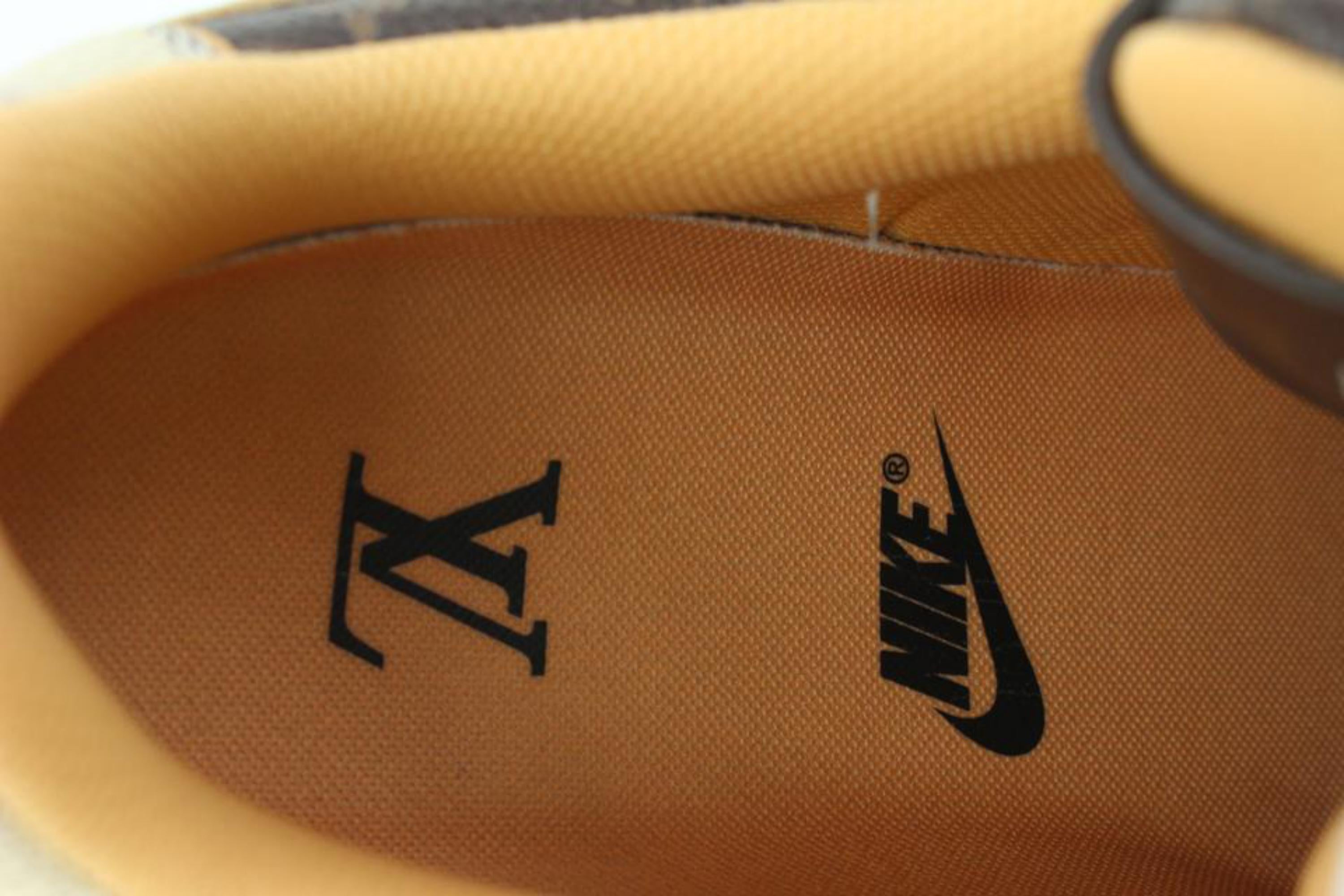 Nike Air Force 1 Low Louis Vuitton LV Monogram Brown Damier Azur Sz 8