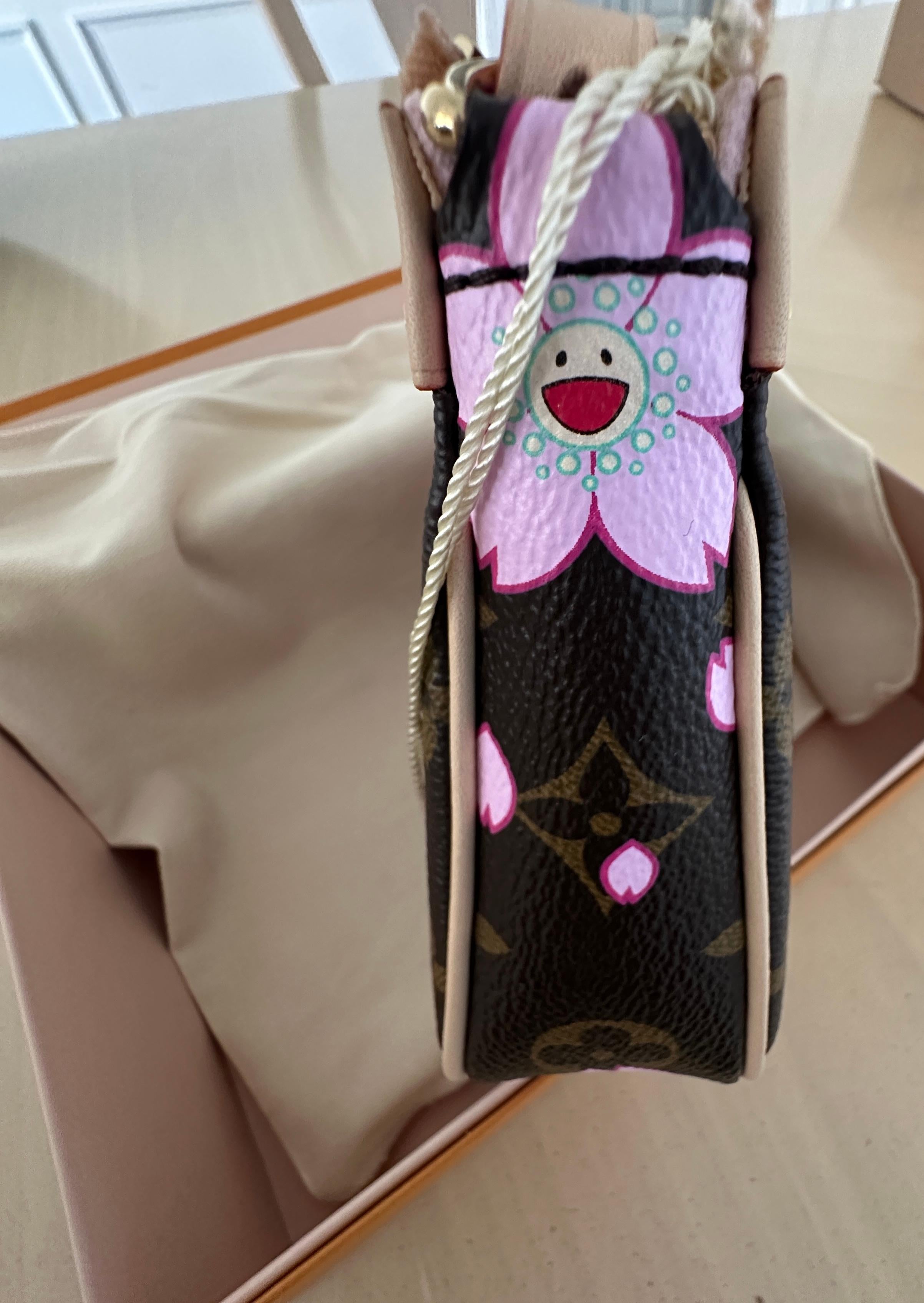 LOUIS VUITTON LV x Takashi Murakami Pochette Accessoires M13666 For Sale 8