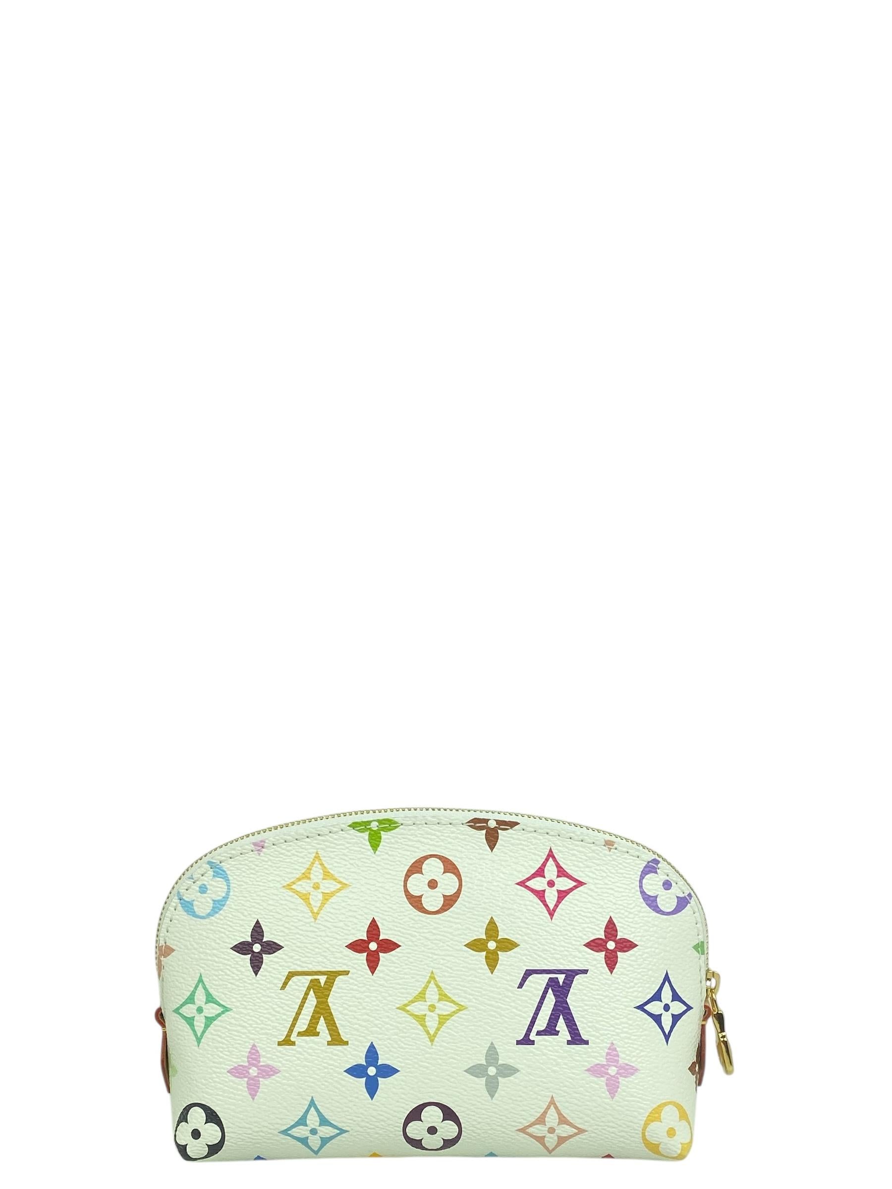 Louis Vuitton LV x TM Murakami Multicolor Kosmetiktasche PM Tasche (Grau) im Angebot