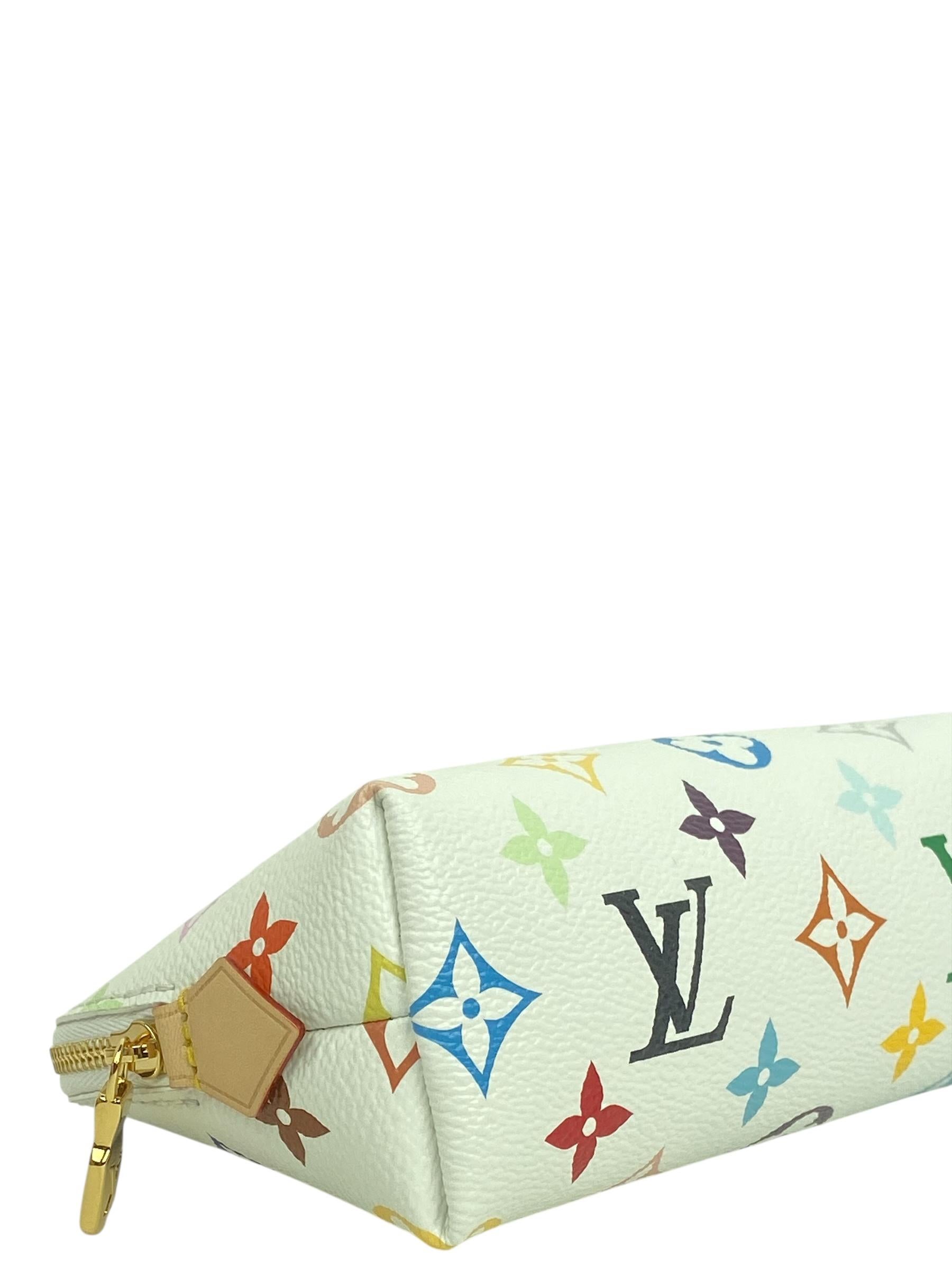 Louis Vuitton LV x TM Murakami Multicolor Kosmetiktasche PM Tasche im Zustand „Neu“ im Angebot in New York, NY