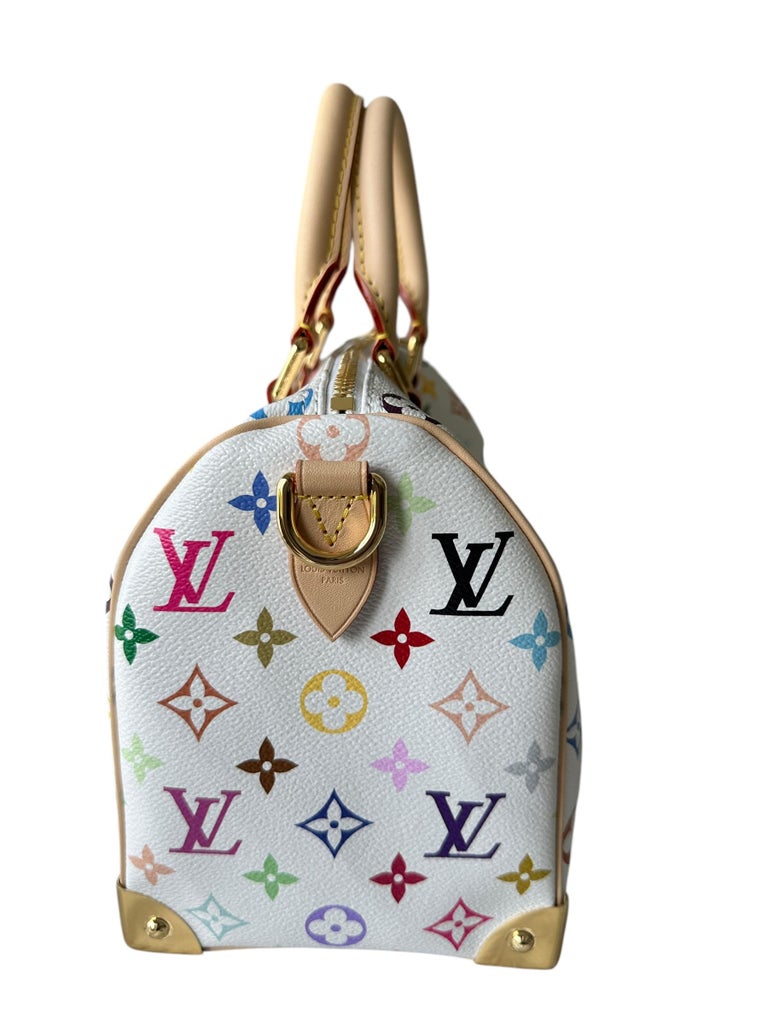 Louis Vuitton LV x TM Murakami White Speedy Bandoulière 25 New