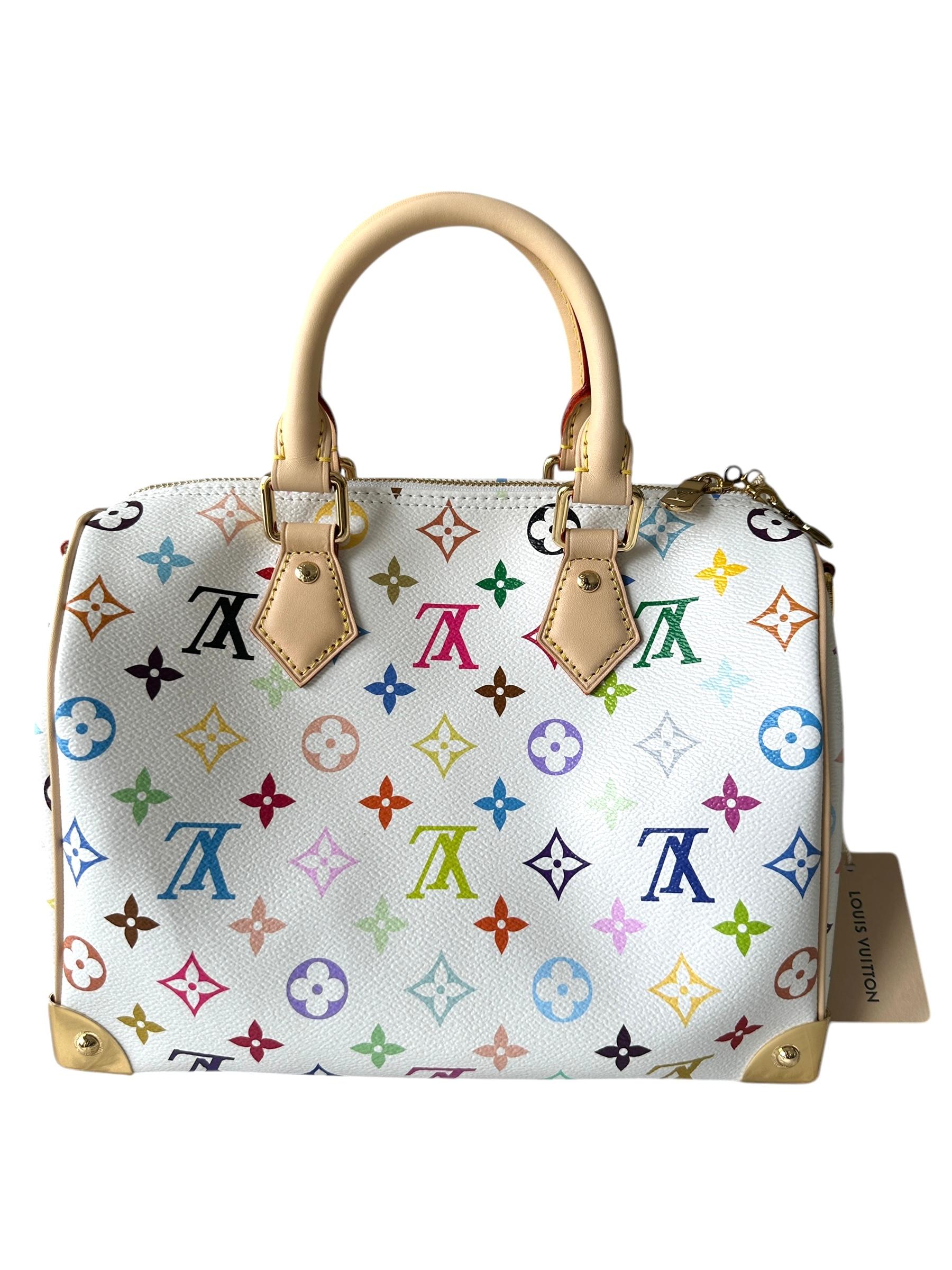 Louis Vuitton LV x TM Murakami White Speedy Bandoulière 25 New 2025 Release For Sale 15