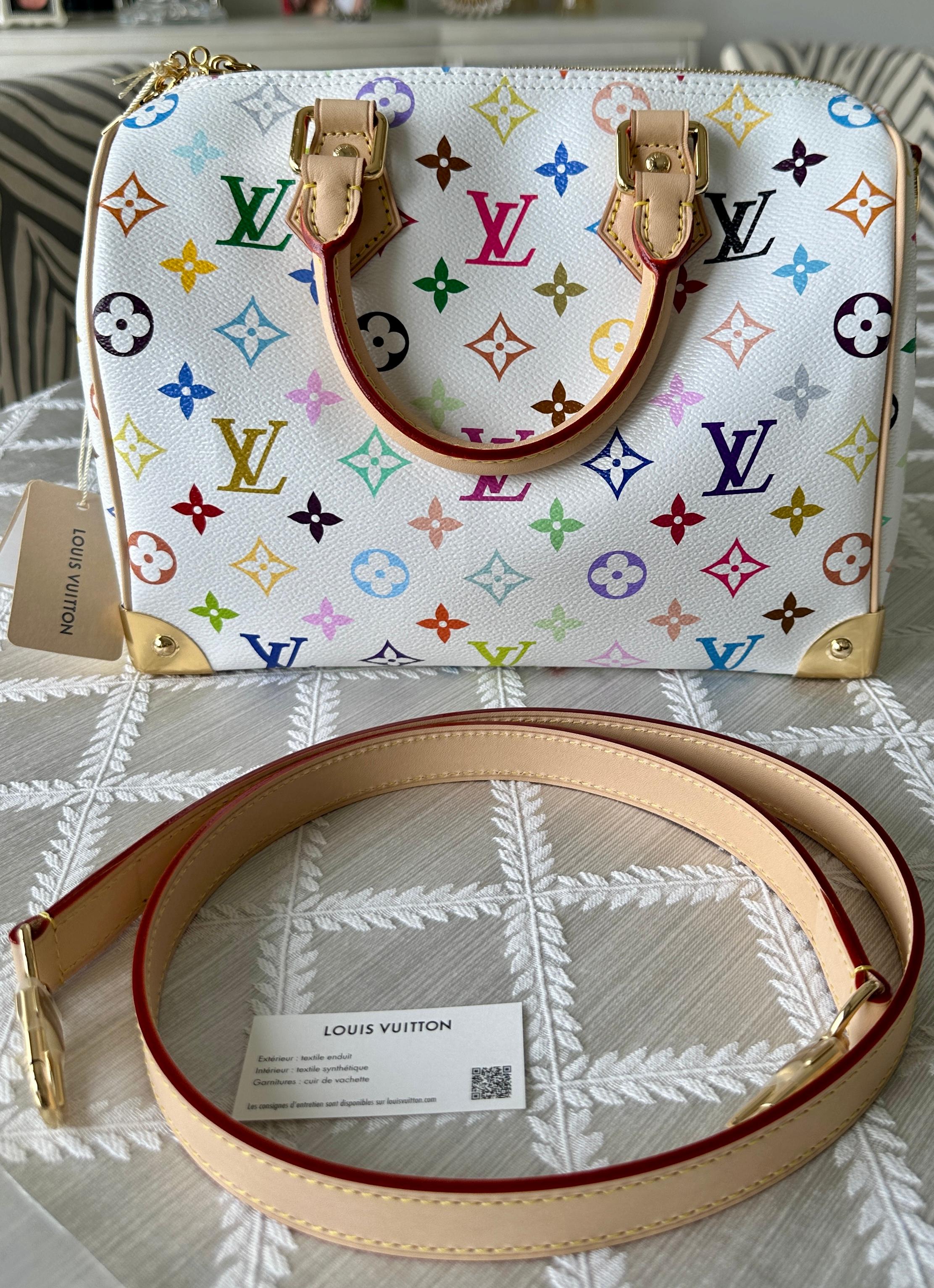Louis Vuitton LV x TM Murakami White Speedy Bandoulière 25 New 2025 Release For Sale 4
