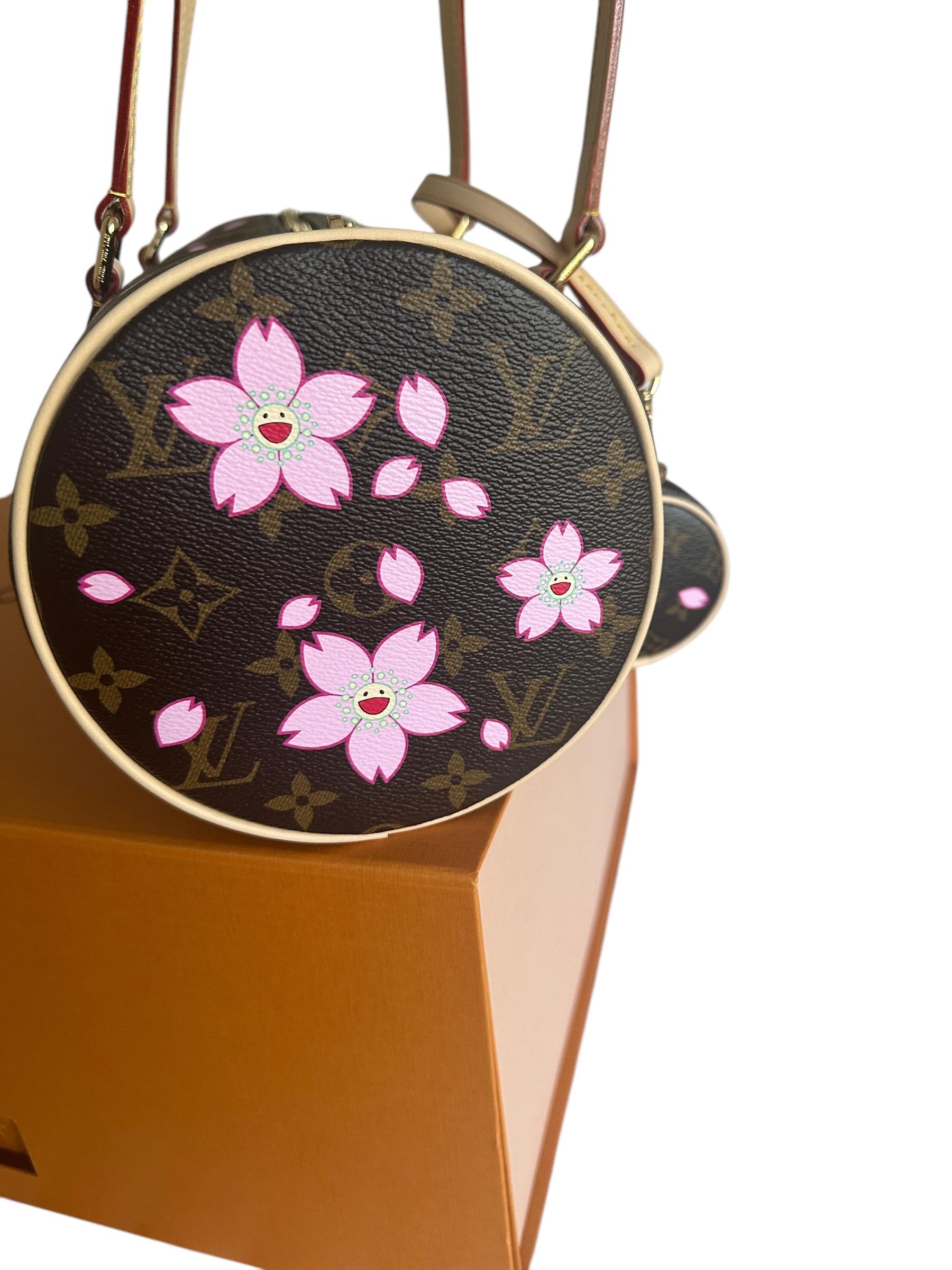 LOUIS VUITTON LV x TM Takashi Papillon et Mini Papillon Cherry Blossom en vente 7