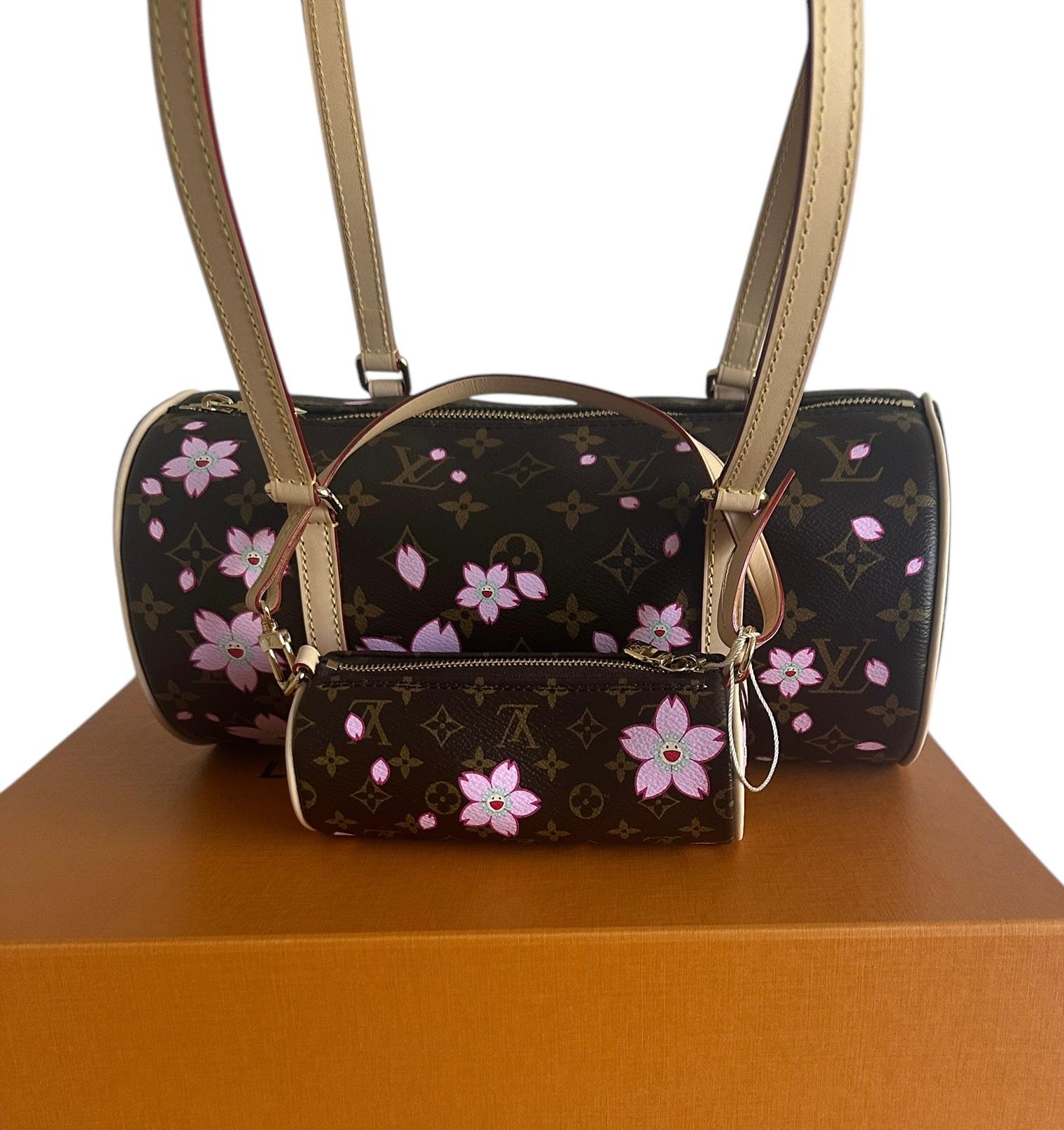 LOUIS VUITTON LV x TM Takashi Papillon et Mini Papillon Cherry Blossom en vente 8
