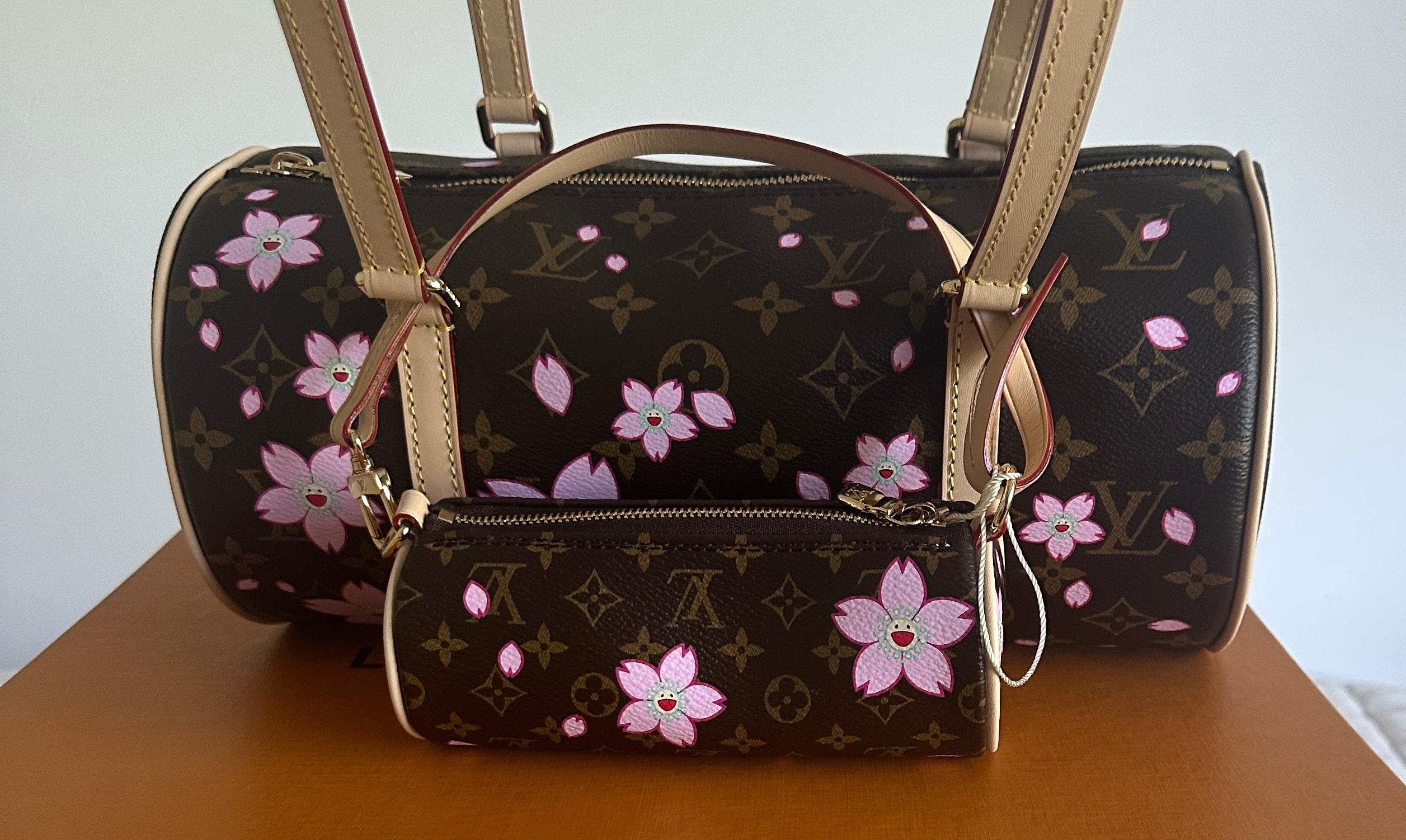 LOUIS VUITTON LV x TM Takashi Papillon et Mini Papillon Cherry Blossom Neuf - En vente à West Chester, PA
