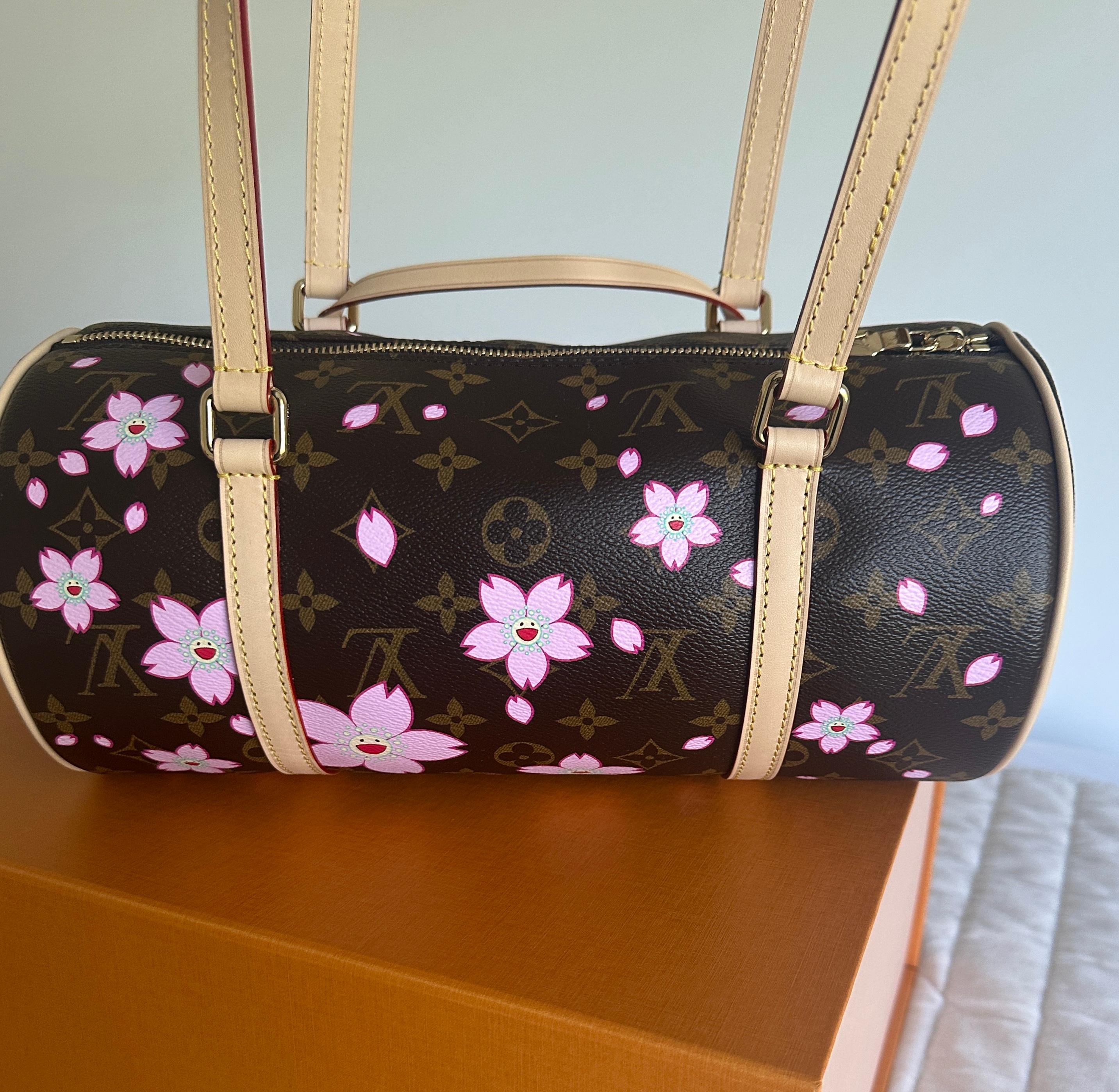 LOUIS VUITTON LV x TM Takashi Papillon et Mini Papillon Cherry Blossom en vente 1