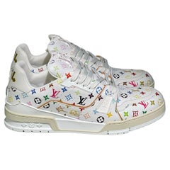 Louis Vuitton LV X TM Trainer Sneaker Men Shoes Size 9 US White- Multicolor