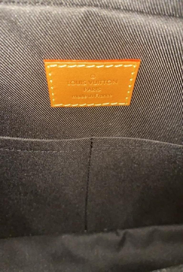 Louis Vuitton Virgil Abloh Nigo Brown Giant Damier Ebene & Drip Monogram Coated Canvas NIL Messenger Gold Hardware, 2021, Handbag