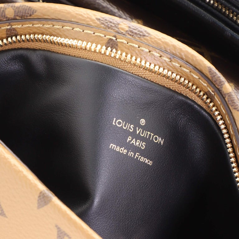 Louis Vuitton LV3 Pochette Shoulder Bag Reverse Monogram Canvas Lambsk