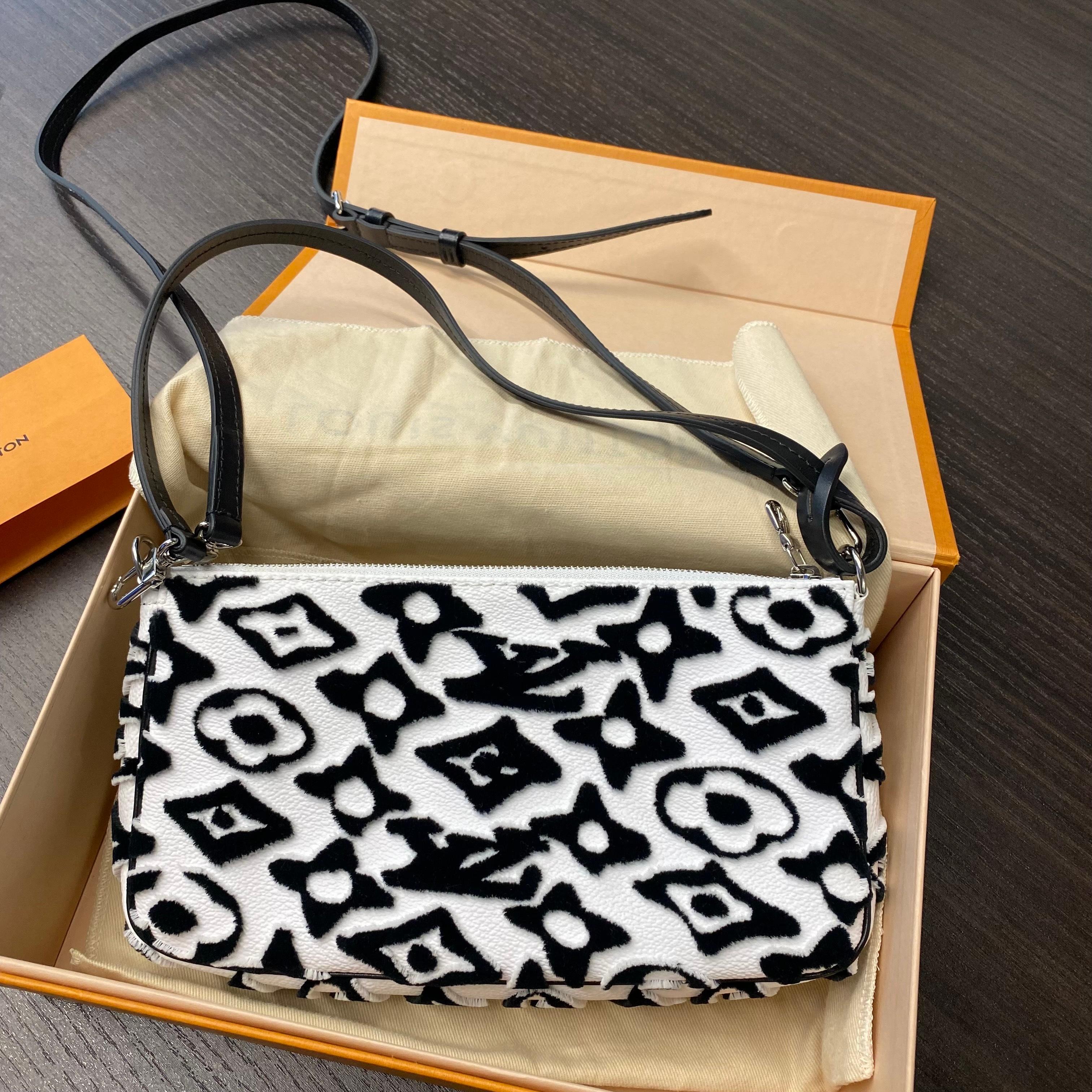 Gray Louis Vuitton LVXUF Pochette Accessoires Handbag Nm Limited Edition Monogram 
