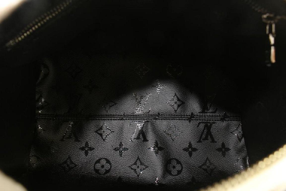 Louis Vuitton LVxUF Urs Fischer - Bandoulière Speedy noire et blanche 25 avec lanière  Neuf - En vente à Dix hills, NY