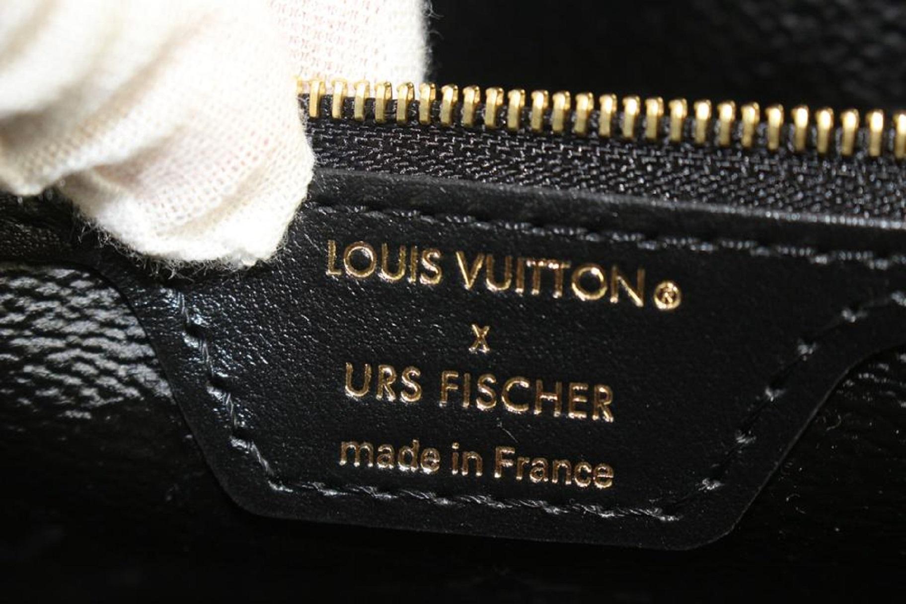 Louis Vuitton LVxUF Urs Fischer Rote Monogramm Speedy Bandouliere 25 Riemen-Tasche  im Zustand „Neu“ im Angebot in Dix hills, NY