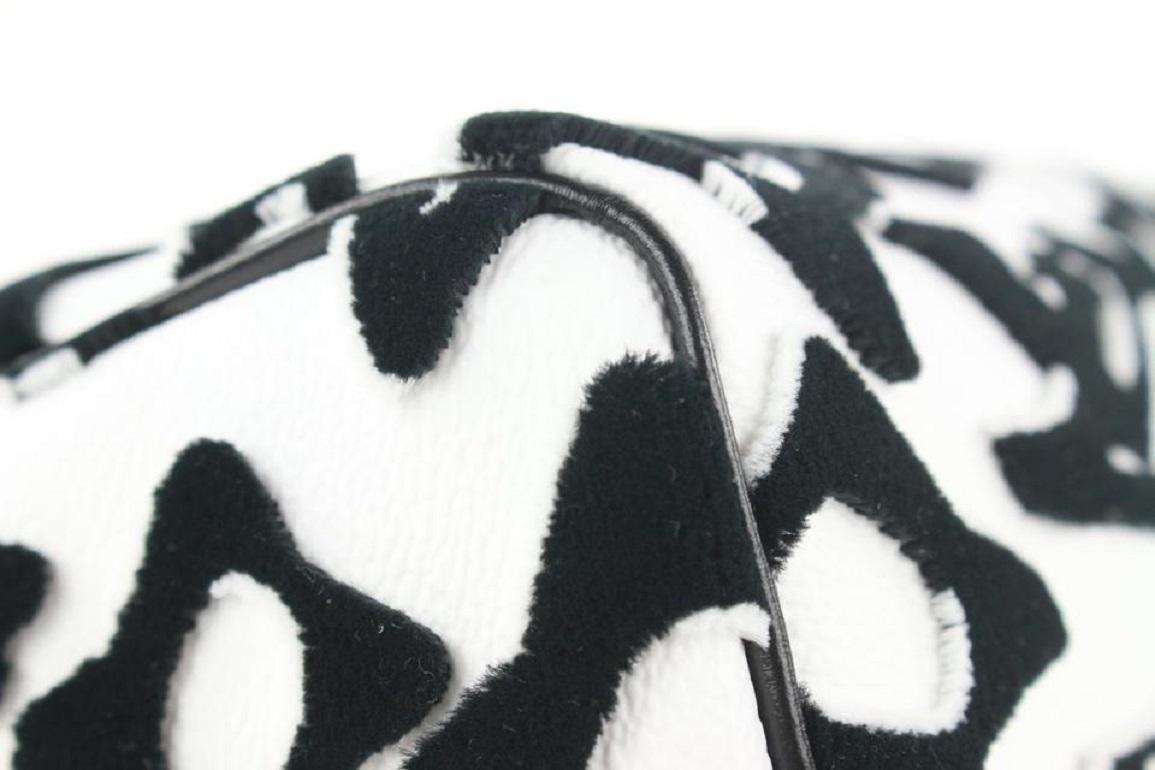 Louis Vuitton LVxUF Urs Fischer White Monogram Leather Speedy Bandouliere 25 For Sale 3