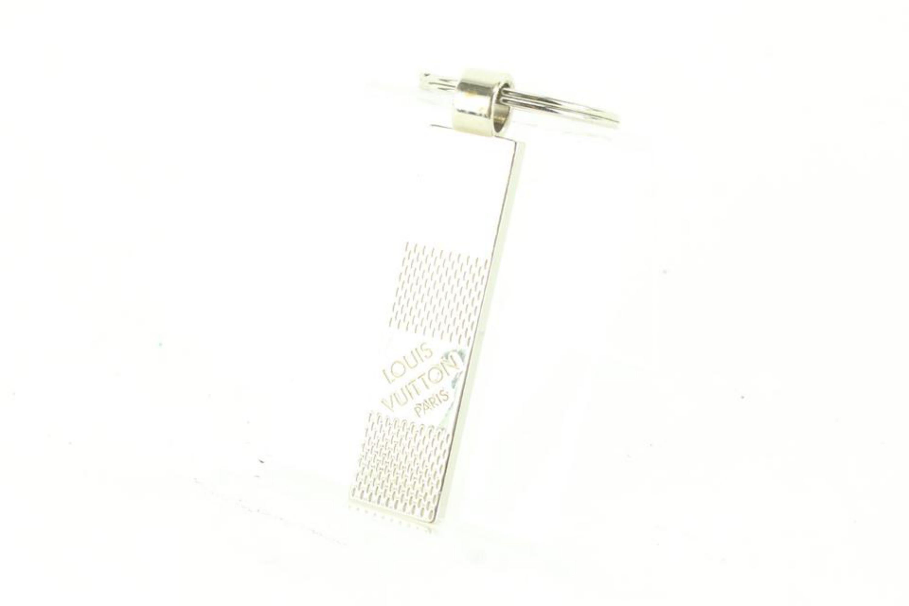 Louis Vuitton M67918 Silver Damier Keychain Keyring Key Charm Pendant 80lk52s For Sale 5