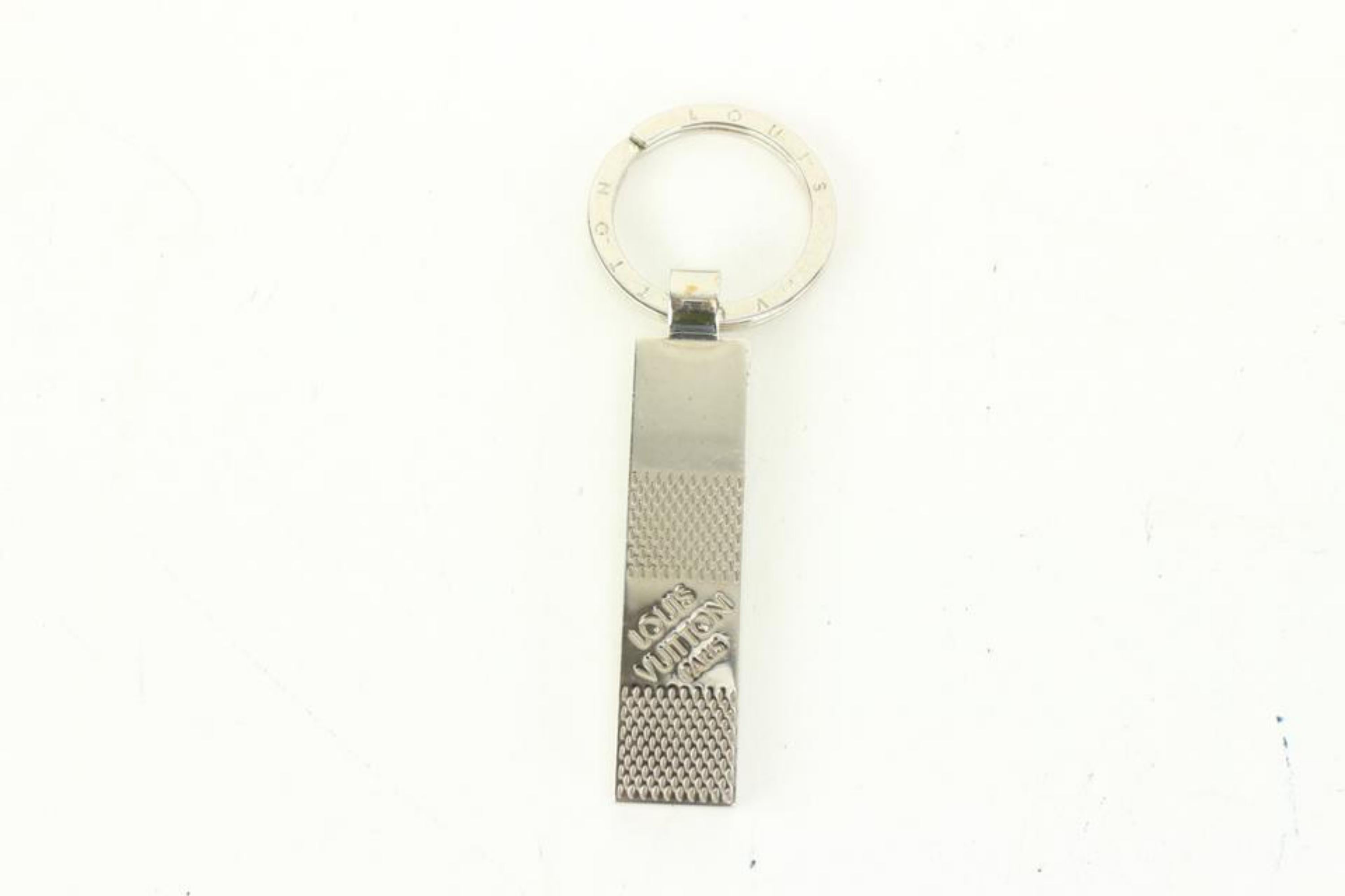 Louis Vuitton M67918 Silver Damier Keychain Keyring Key Charm Pendant 80lk52s For Sale 6