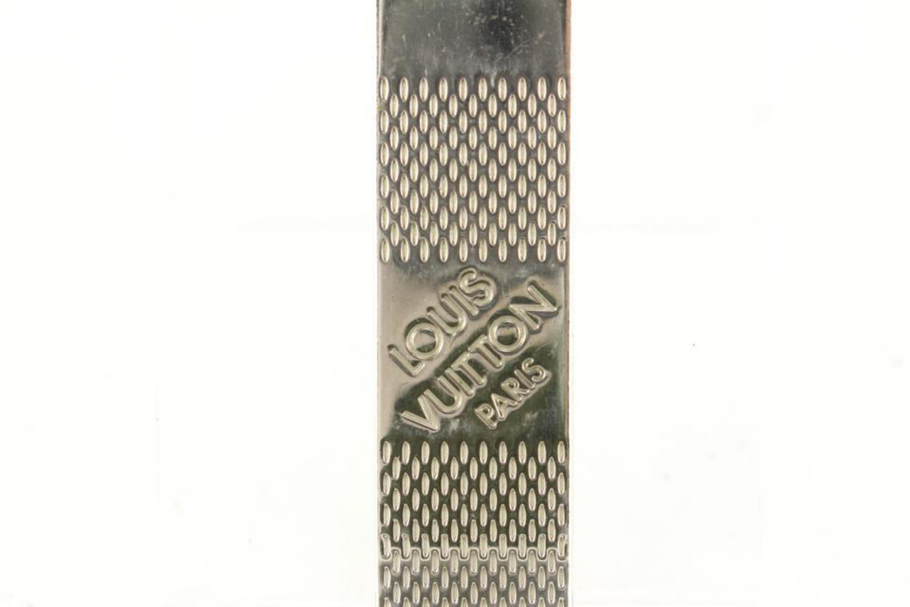 Beige Louis Vuitton M67918 Silver Damier Keychain Keyring Key Charm Pendant 80lk52s For Sale