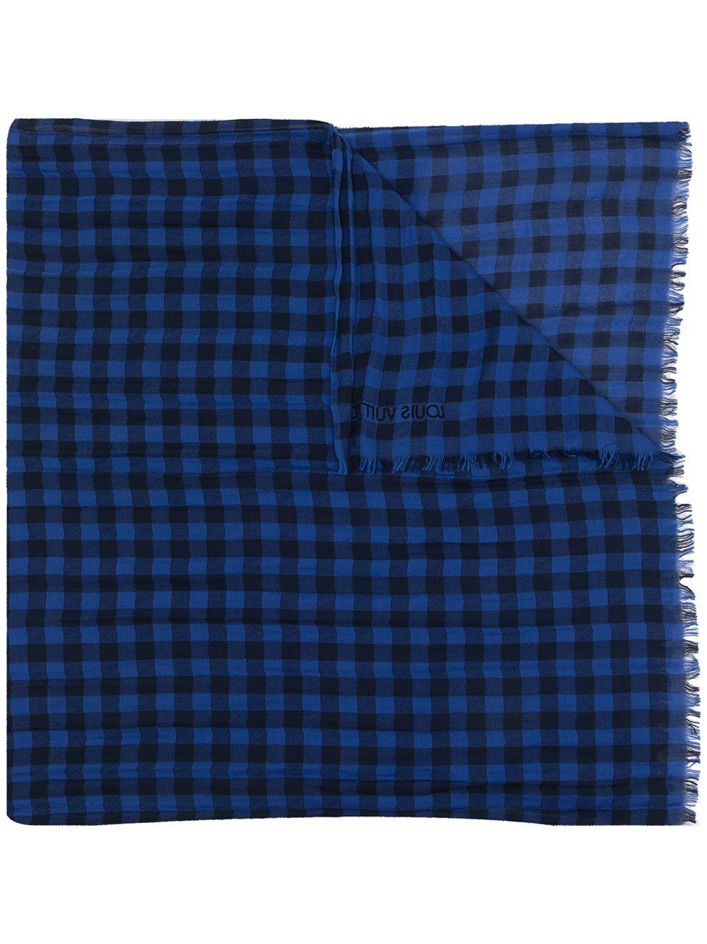 Purple Louis Vuitton Maasai Check Shawl