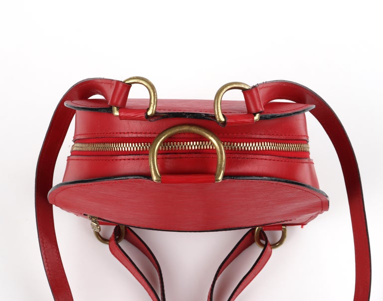 Louis Vuitton Epi Leather Jasmine Carmine Red. Made in France