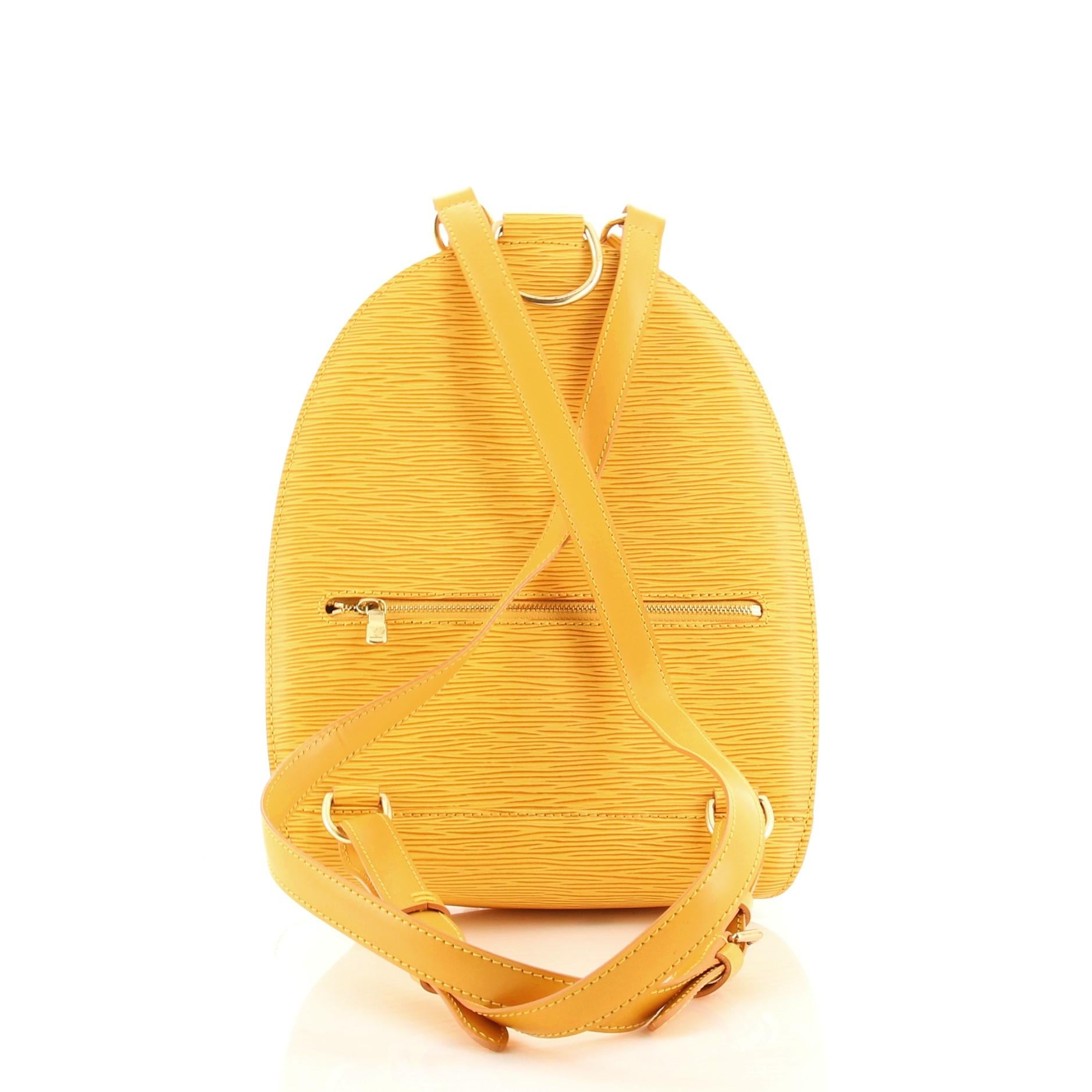 Orange Louis Vuitton Mabillon Backpack Epi Leather