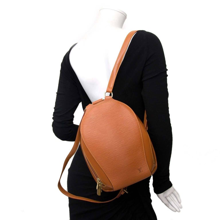 Louis Vuitton 'Epi Mabillon' Backpack in Orange
