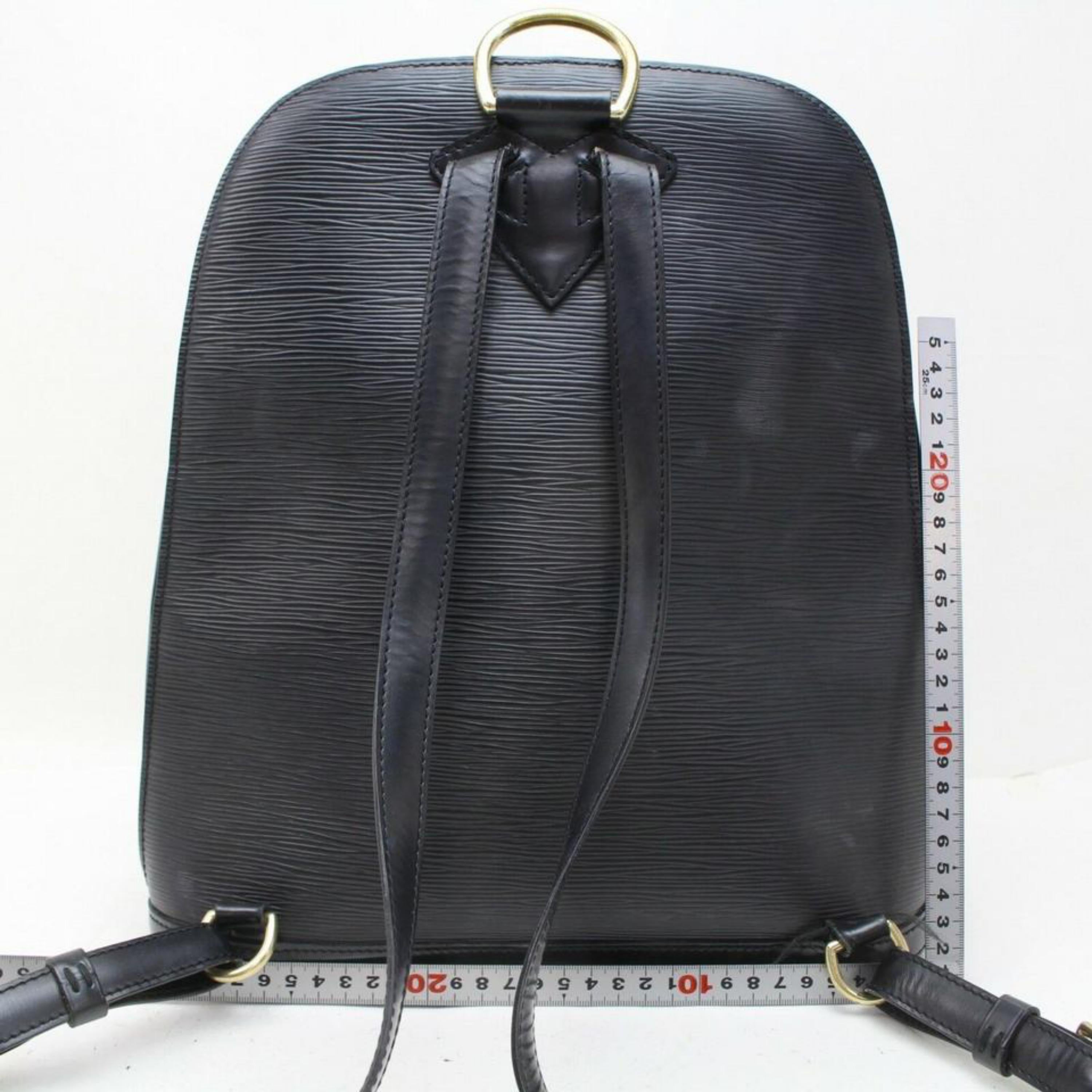 Louis Vuitton Mabillon Noir 870024 Black Leather Backpack For Sale 4