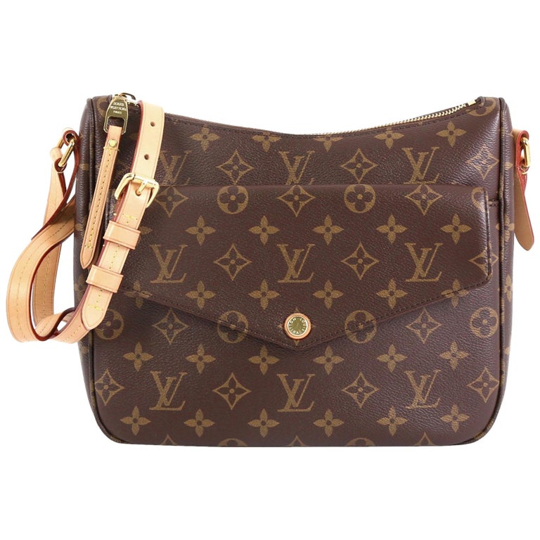 Sold at Auction: Louis Brown, Louis Vuitton - Large Pochette Shoulder Bag -  Brown Monogram Adjustable Strap