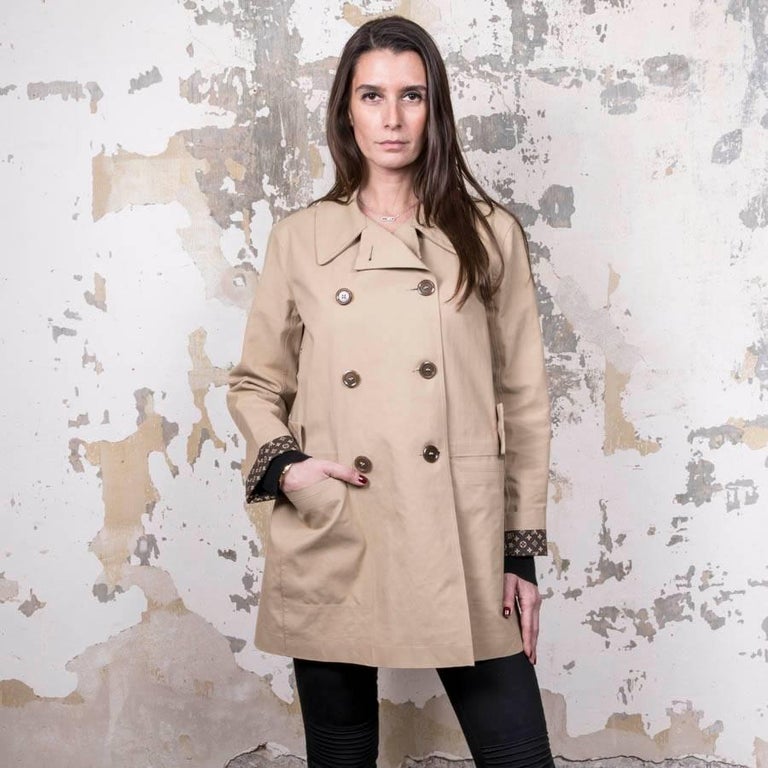 Trench coat Louis Vuitton Beige size 38 FR in Cotton - 13694802