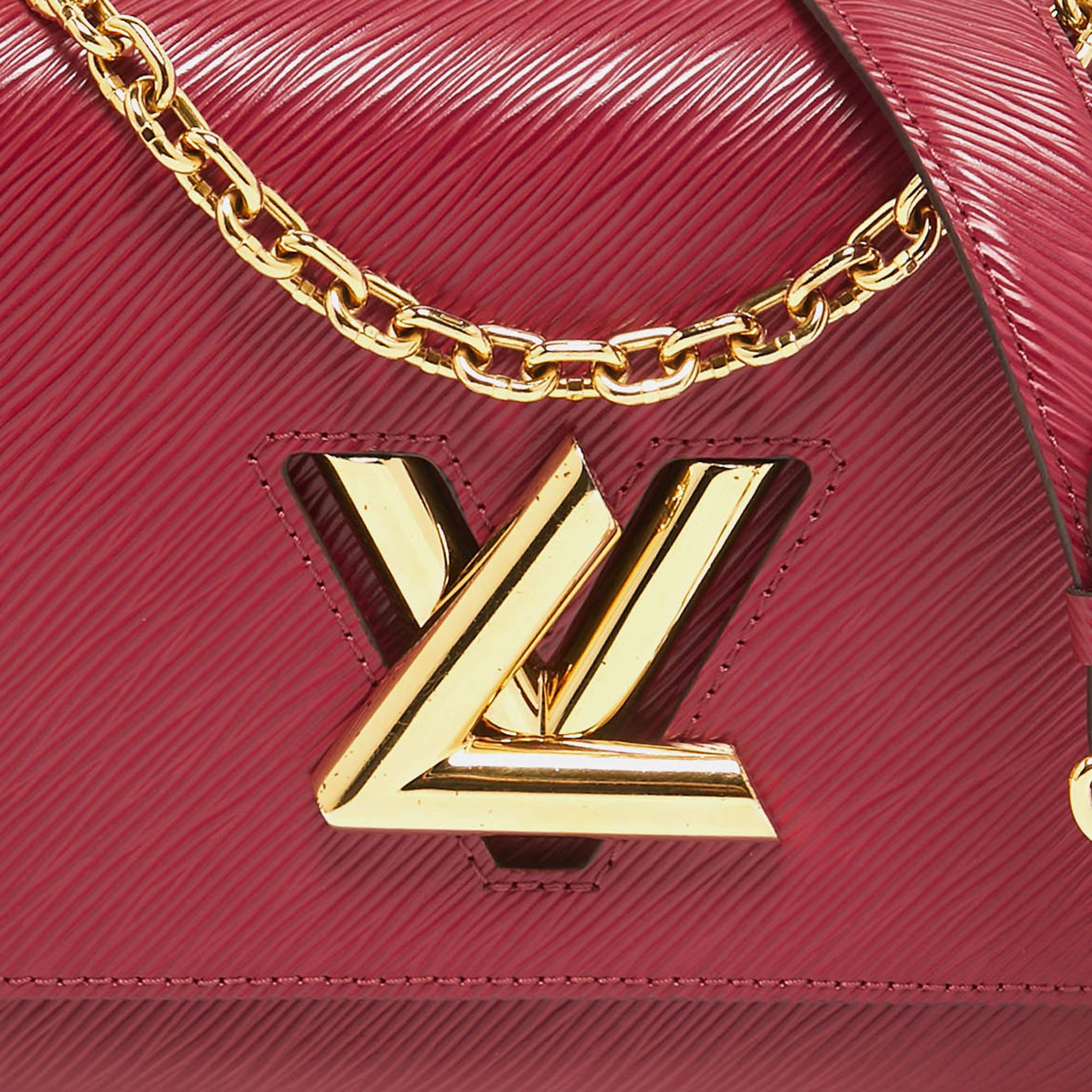 Women's Louis Vuitton Magenta Epi Leather Twist MM Bag