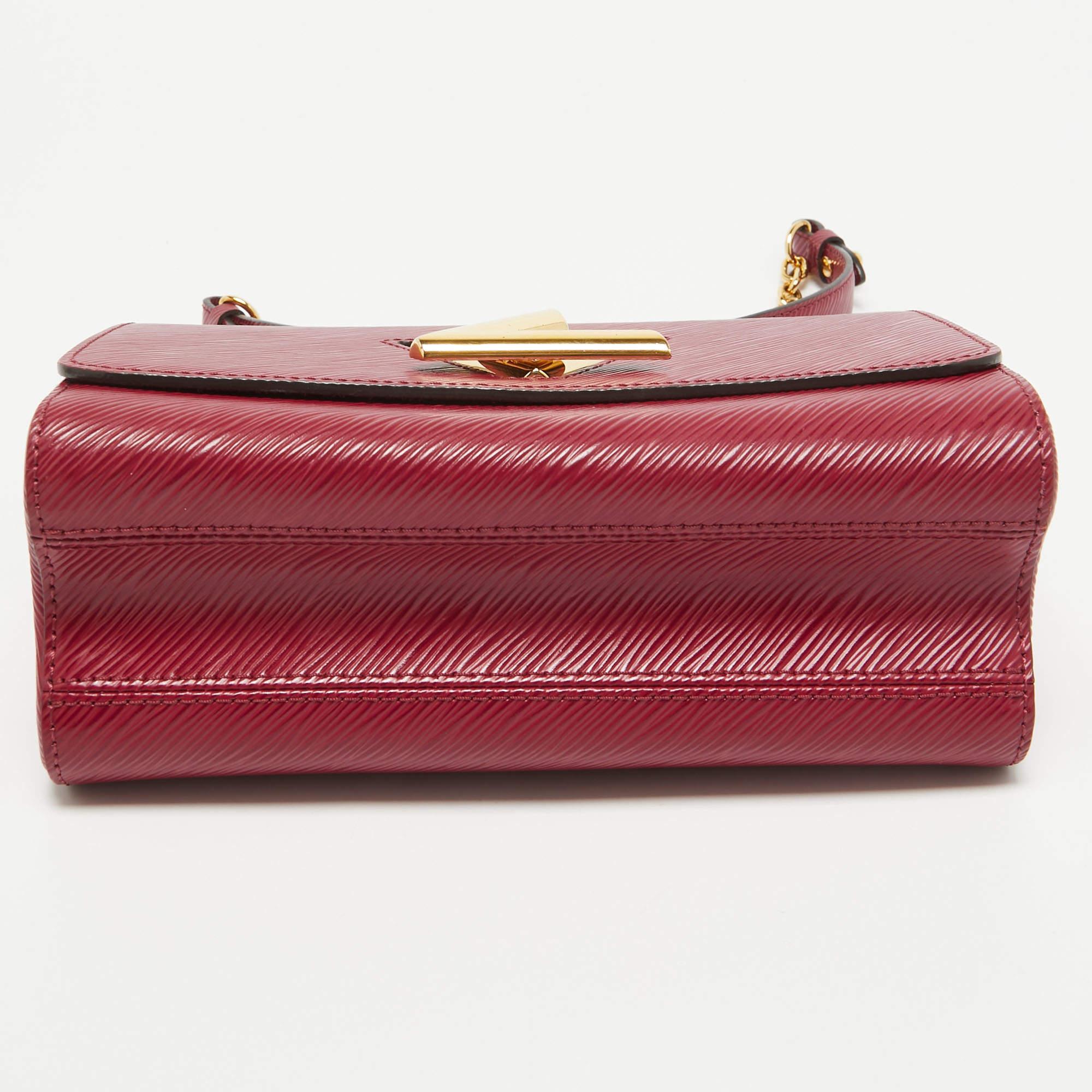 Louis Vuitton Magenta Epi Leather Twist MM Bag 2