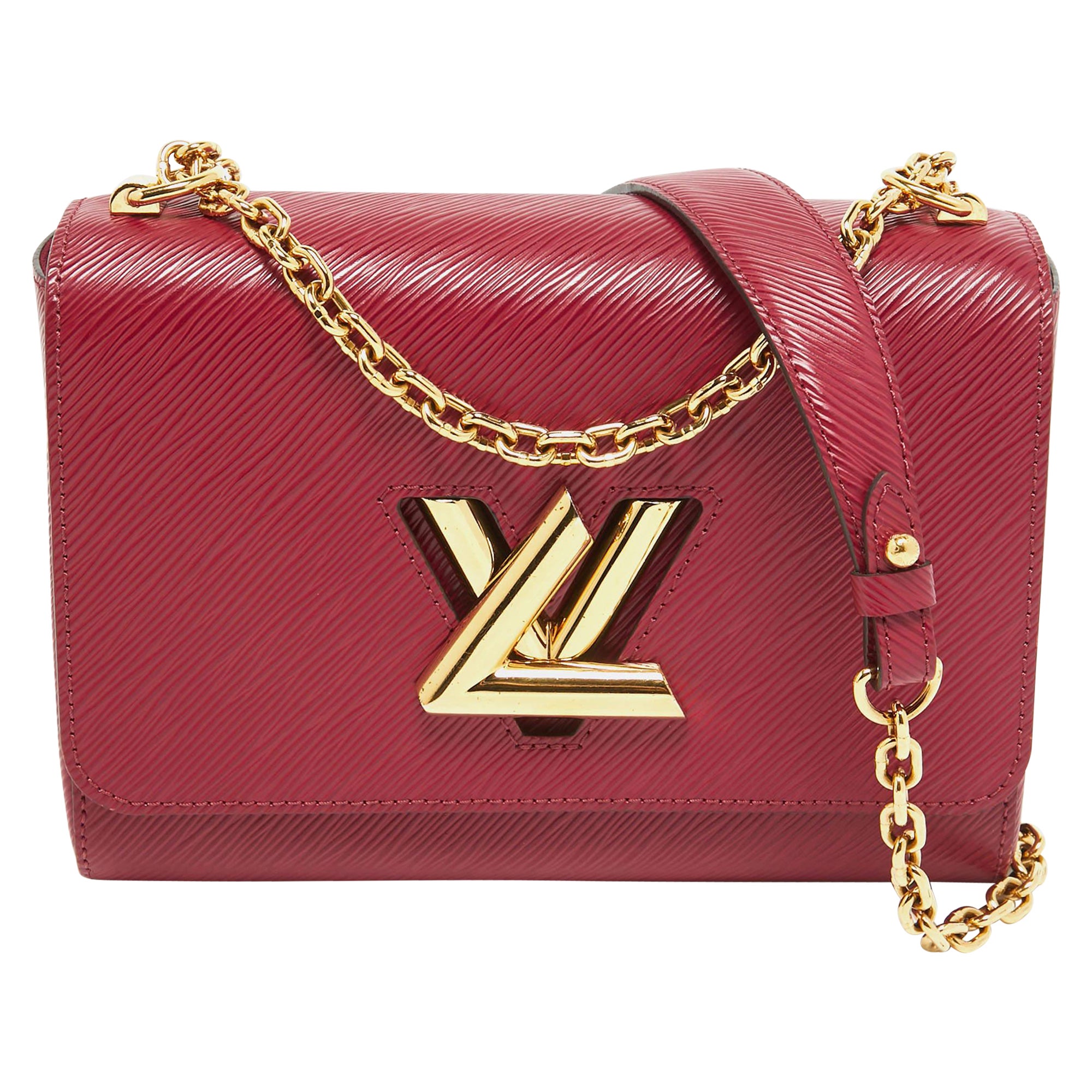 Louis Vuitton Magenta Epi Leather Twist MM Bag