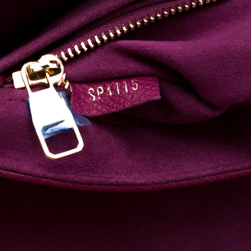 Louis Vuitton Magenta Monogram Empreinte Leather St Germain MM Bag In Excellent Condition In Dubai, Al Qouz 2