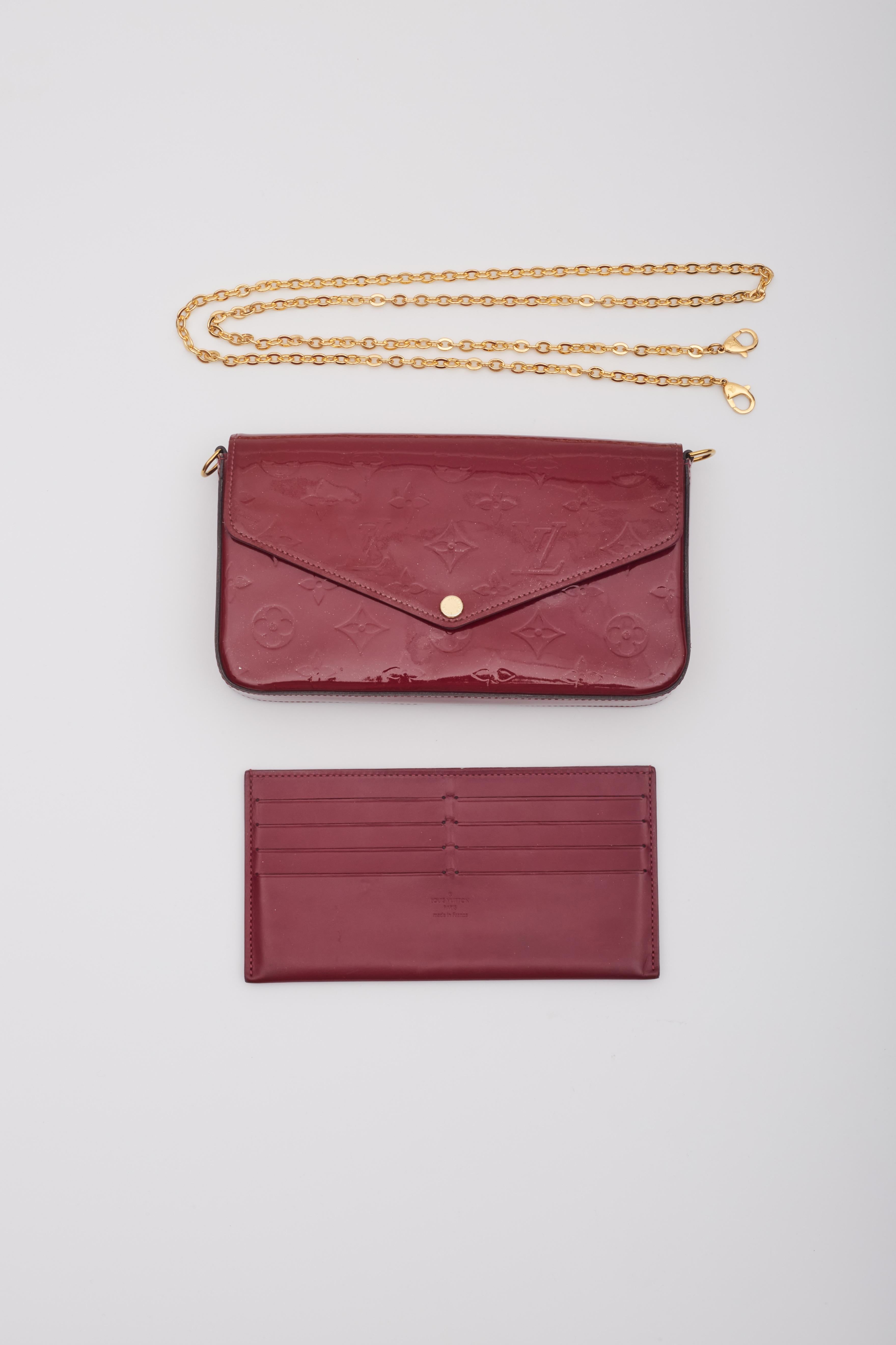 Louis Vuitton Magenta Monogram Vernis Felicie Bag 5