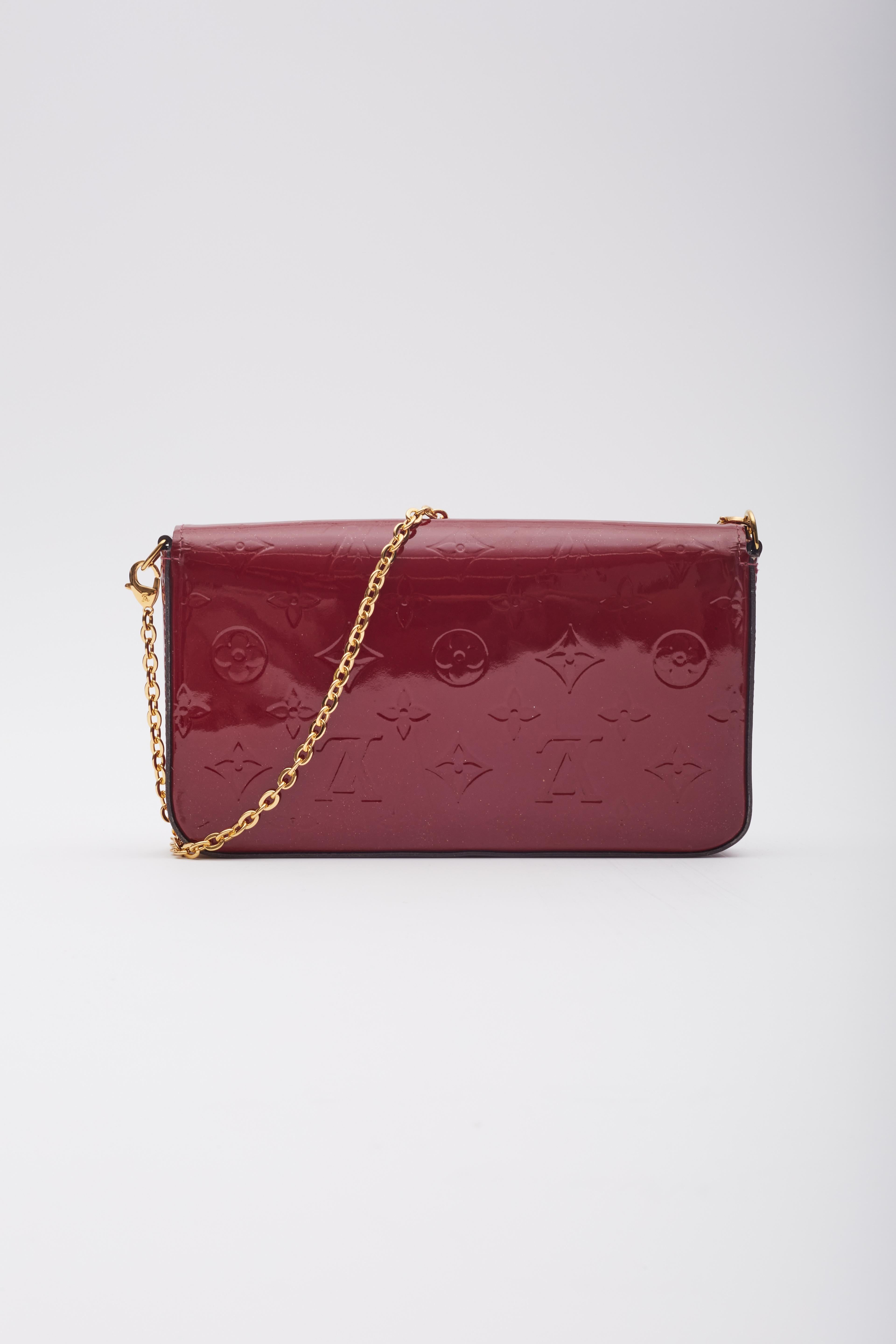 Louis Vuitton Magenta Monogram Vernis Felicie Bag 6