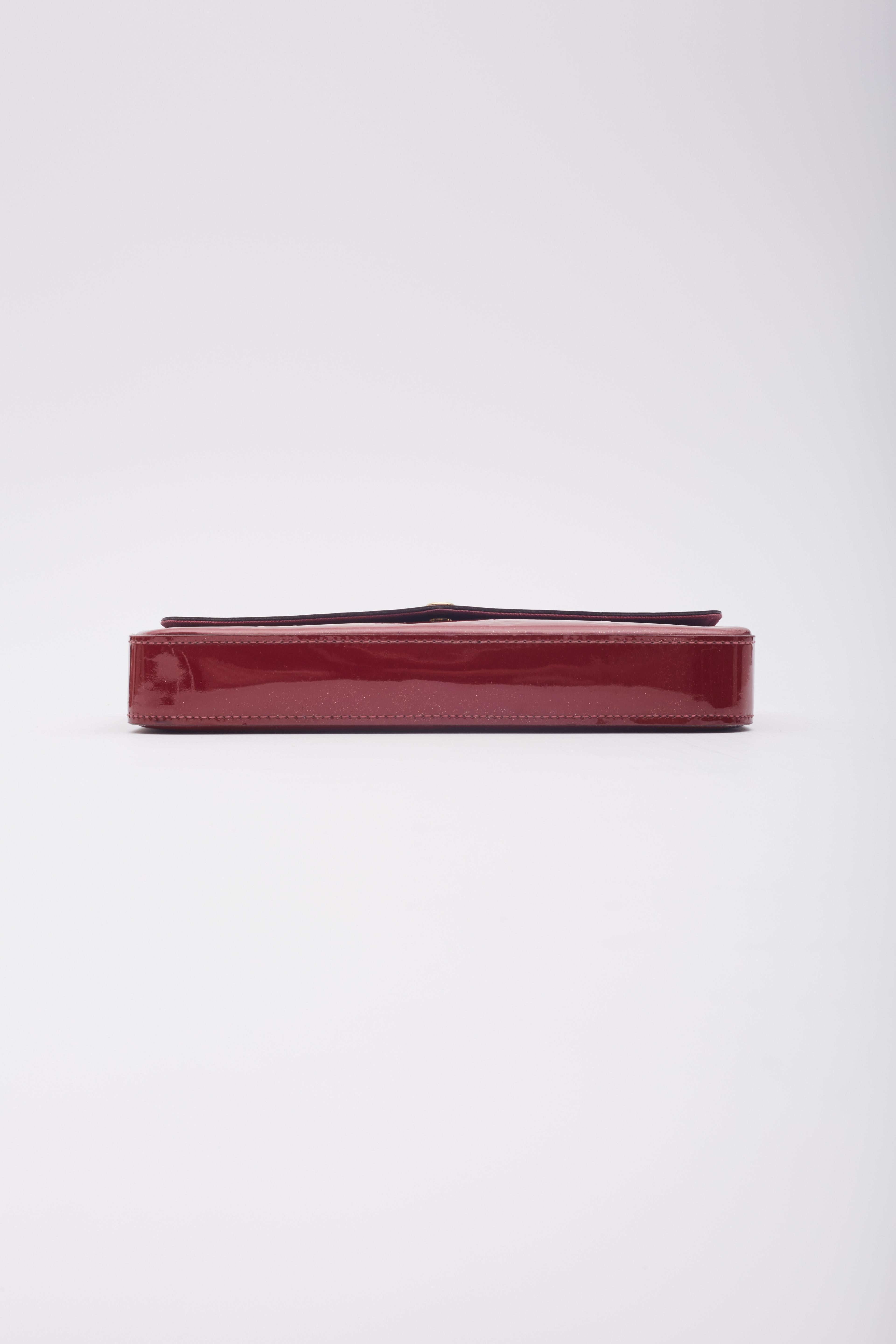 Louis Vuitton Magenta Monogram Vernis Felicie Bag In Good Condition In Montreal, Quebec