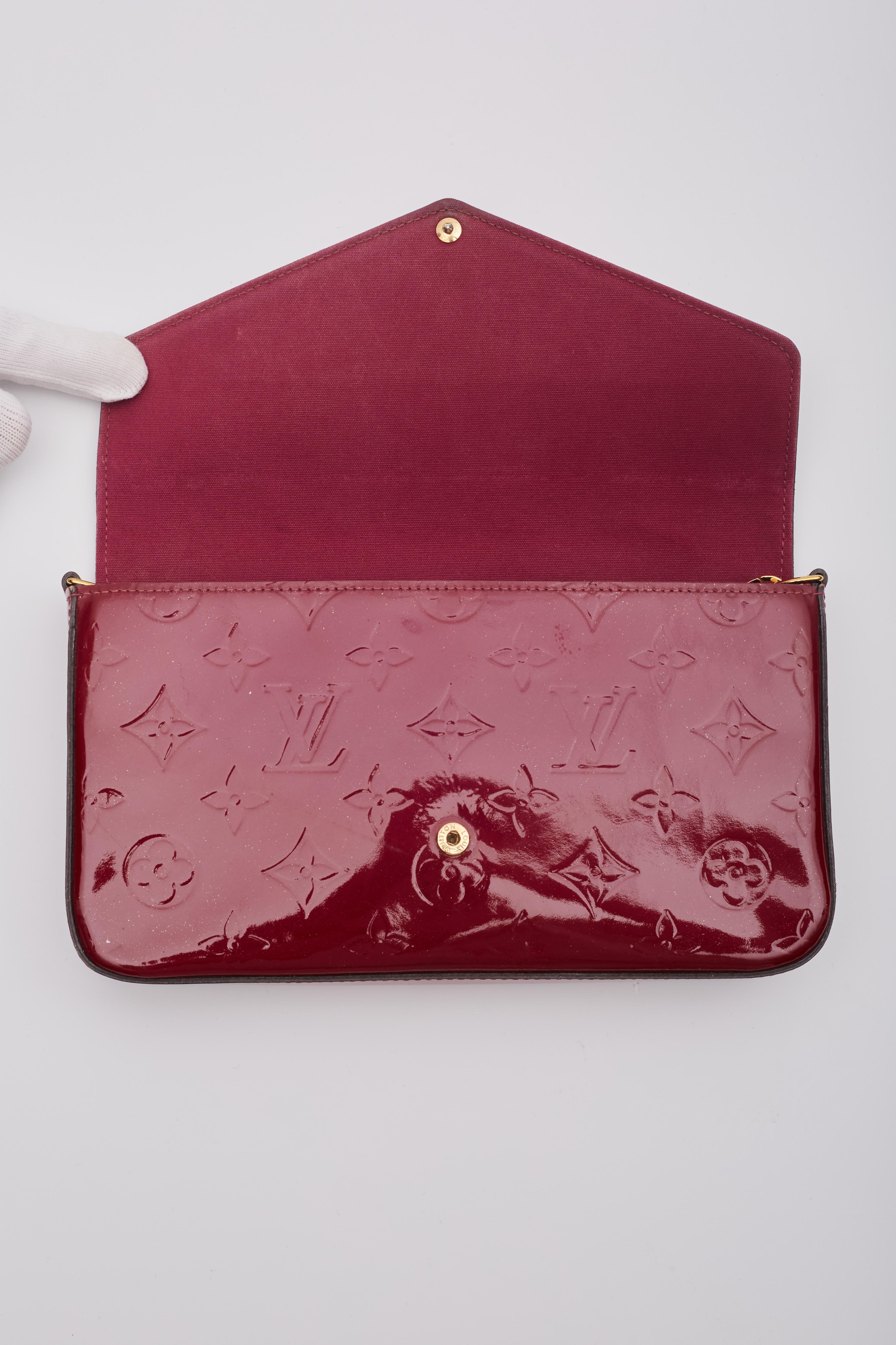 Louis Vuitton Magenta Monogram Vernis Felicie Bag 2