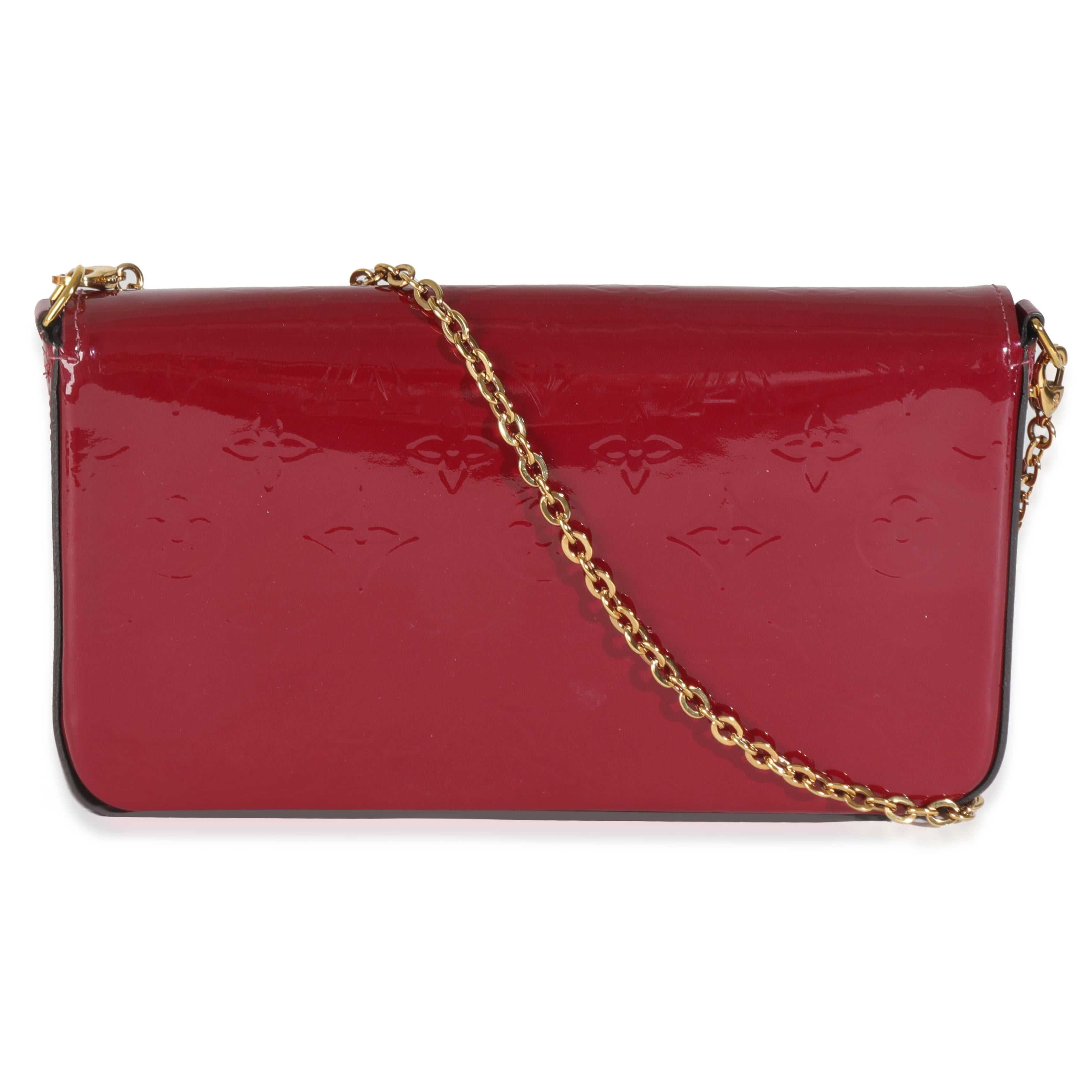Louis Vuitton Magenta Monogram Vernis Felicie Pochette For Sale 1