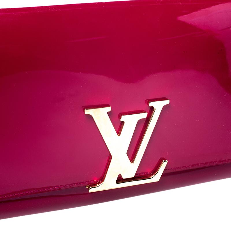 Louis Vuitton Magenta Vernis Leather Louise Clutch 1